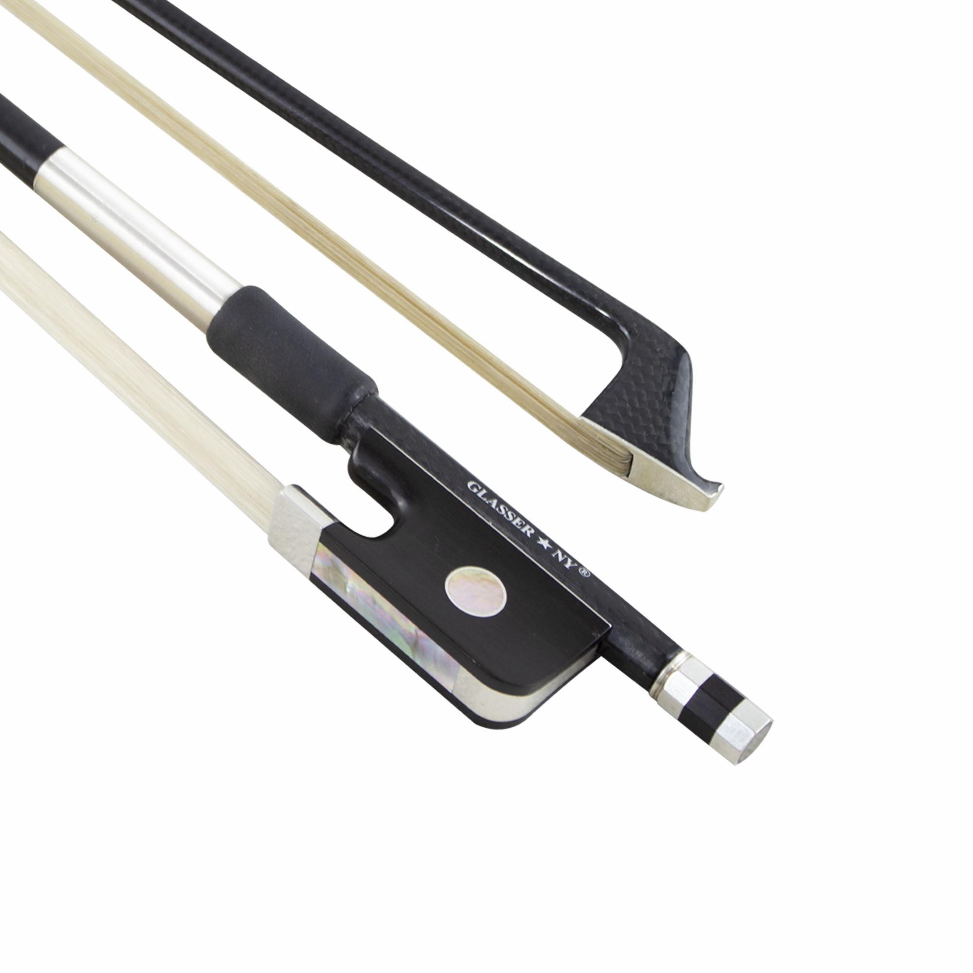 Glasser Braided Carbon Fiber Silver Mounted Cello Bow