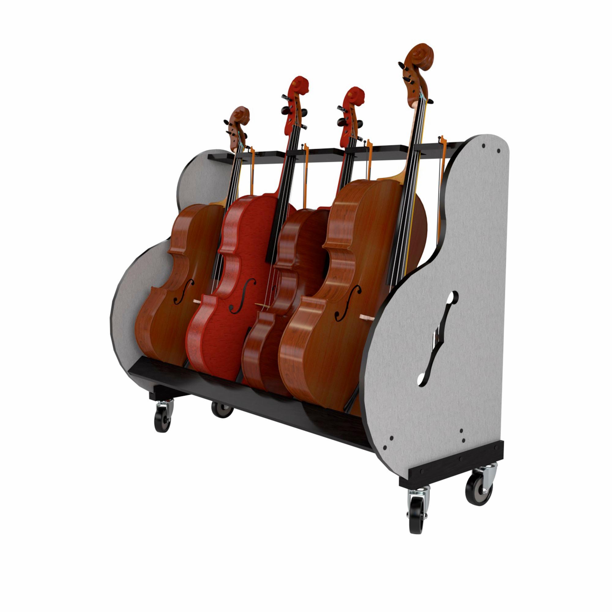 A&S Crafted Products Band Room Cello Rack Instrument Stand