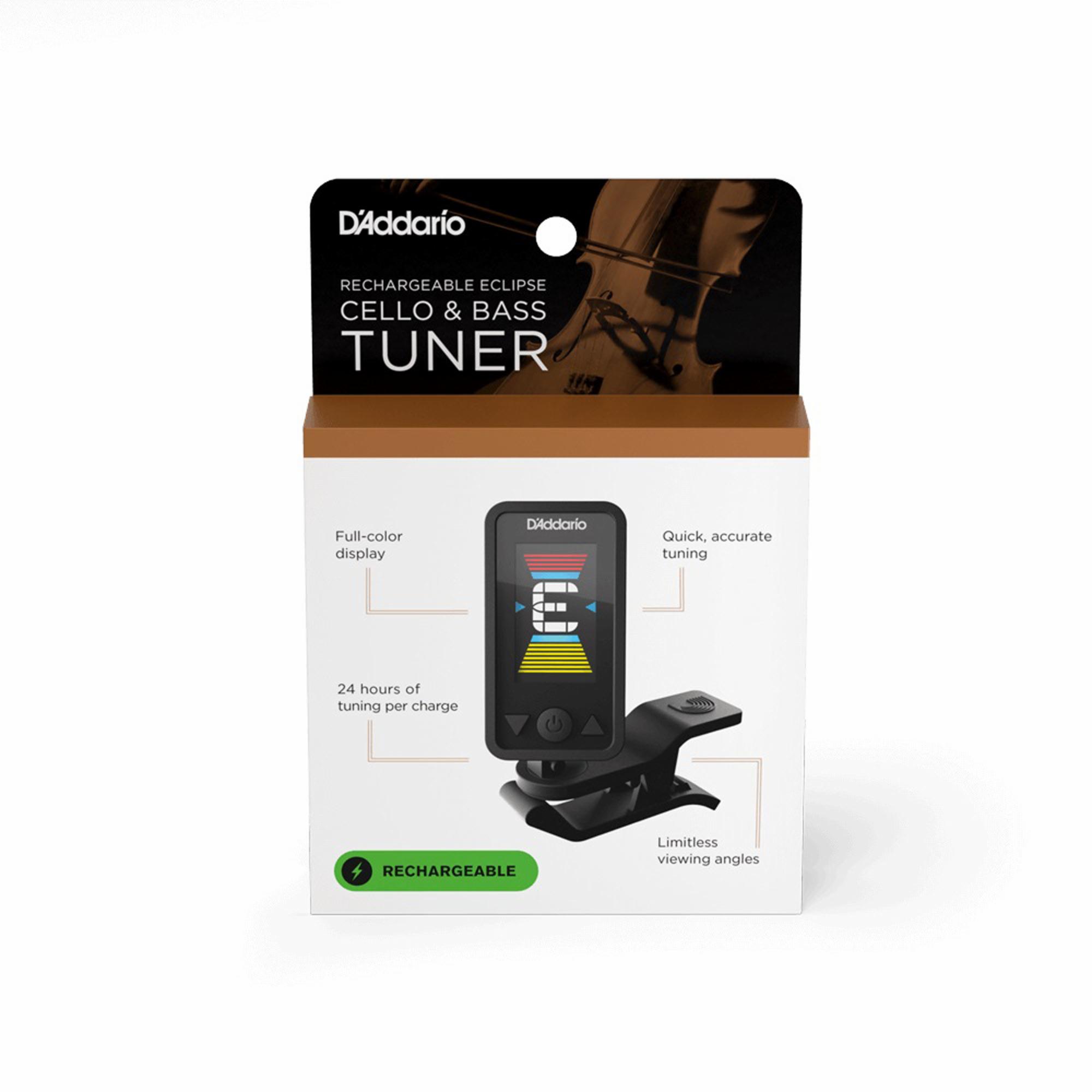 D'Addario Eclipse Rechargeable Cello/Bass Tuner