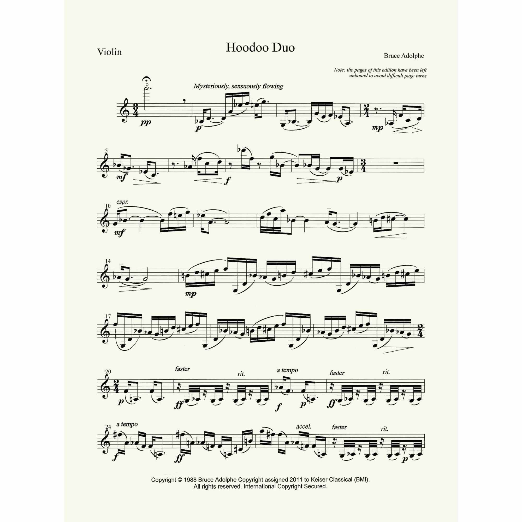 Sample: Violin (Pg. 1)