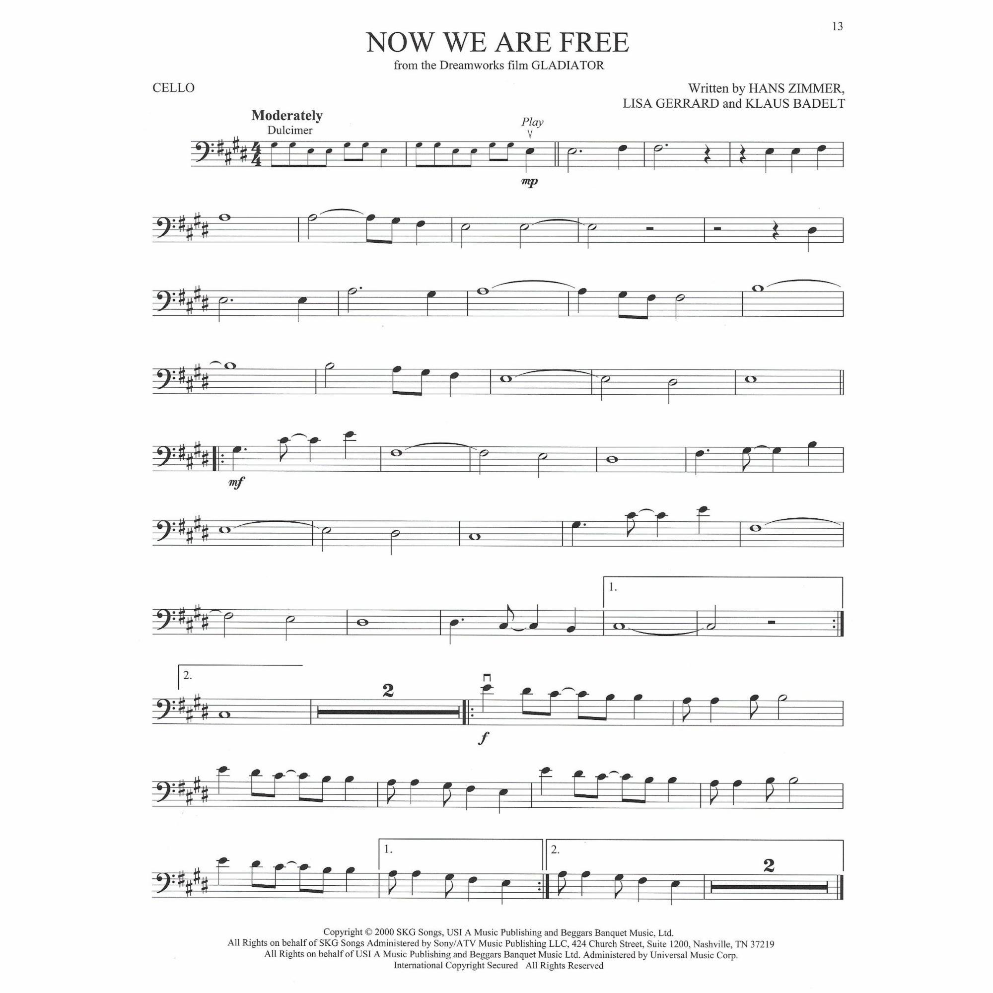 Sample: Cello (Pg. 13)