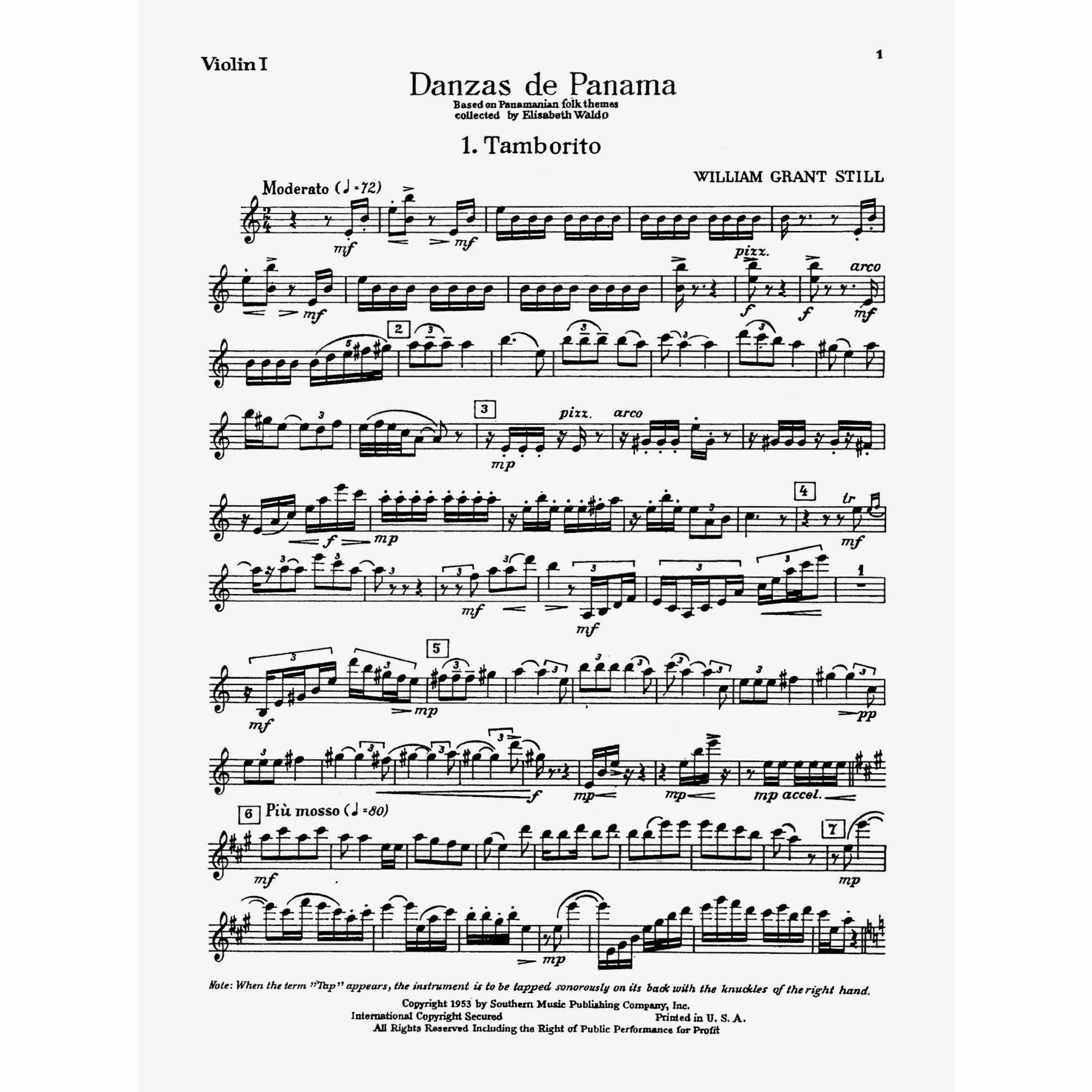 Sample: Violin I (Pg. 1)