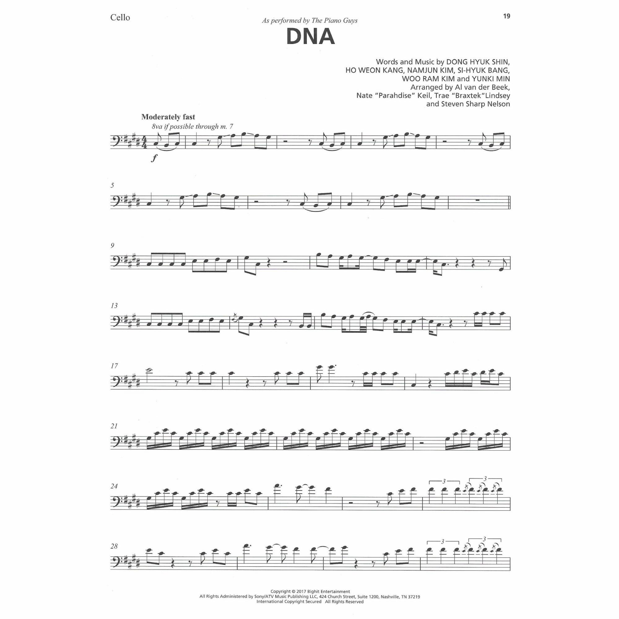 Sample: Cello (Pg. 19)