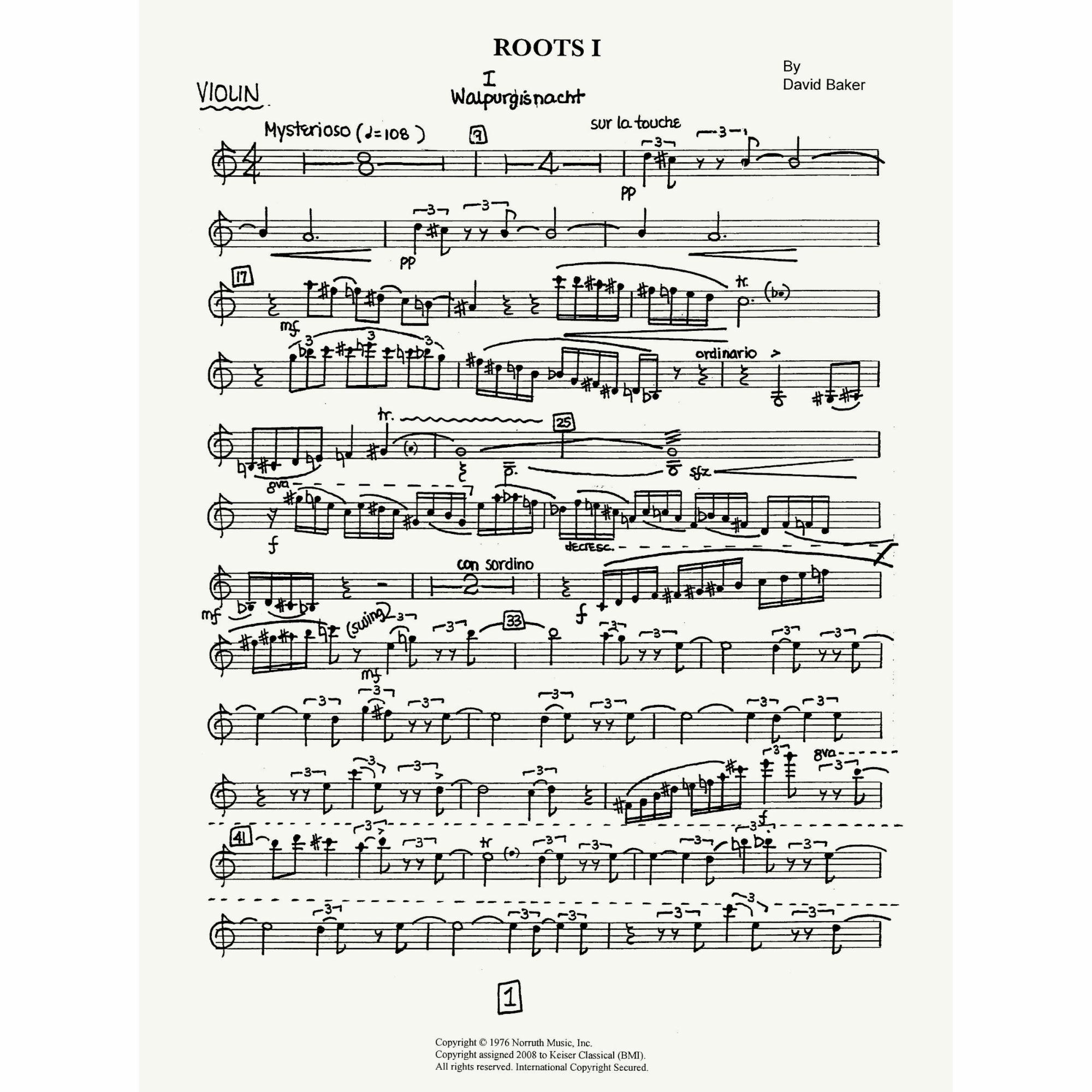 Sample: Violin (Pg. 1)