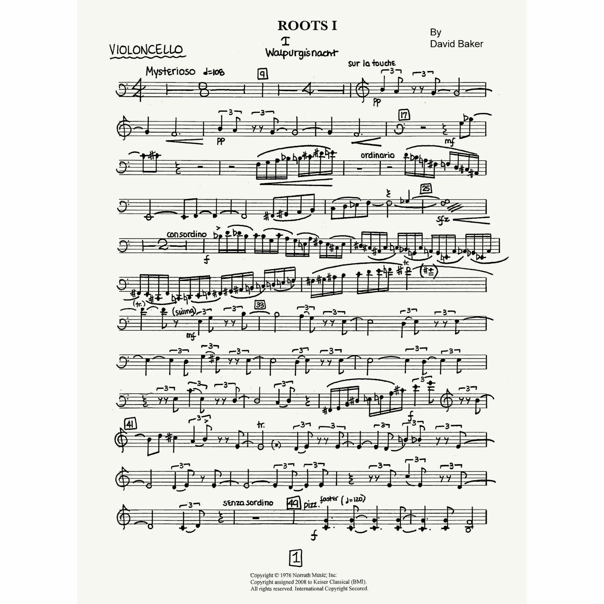 Sample: Cello (Pg. 1)