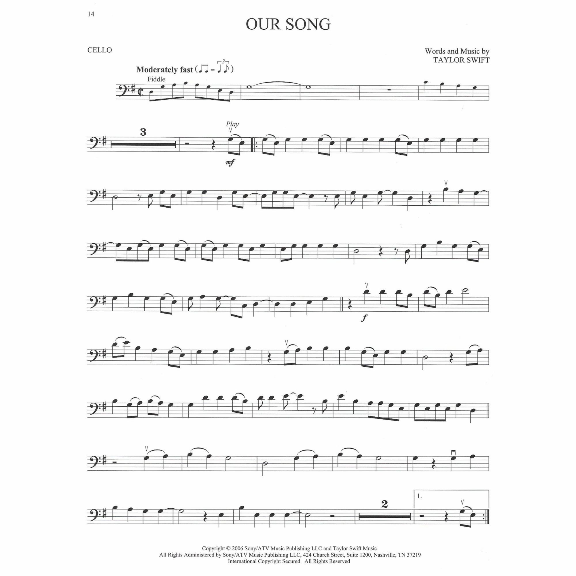 Sample: Cello (Pg. 14)