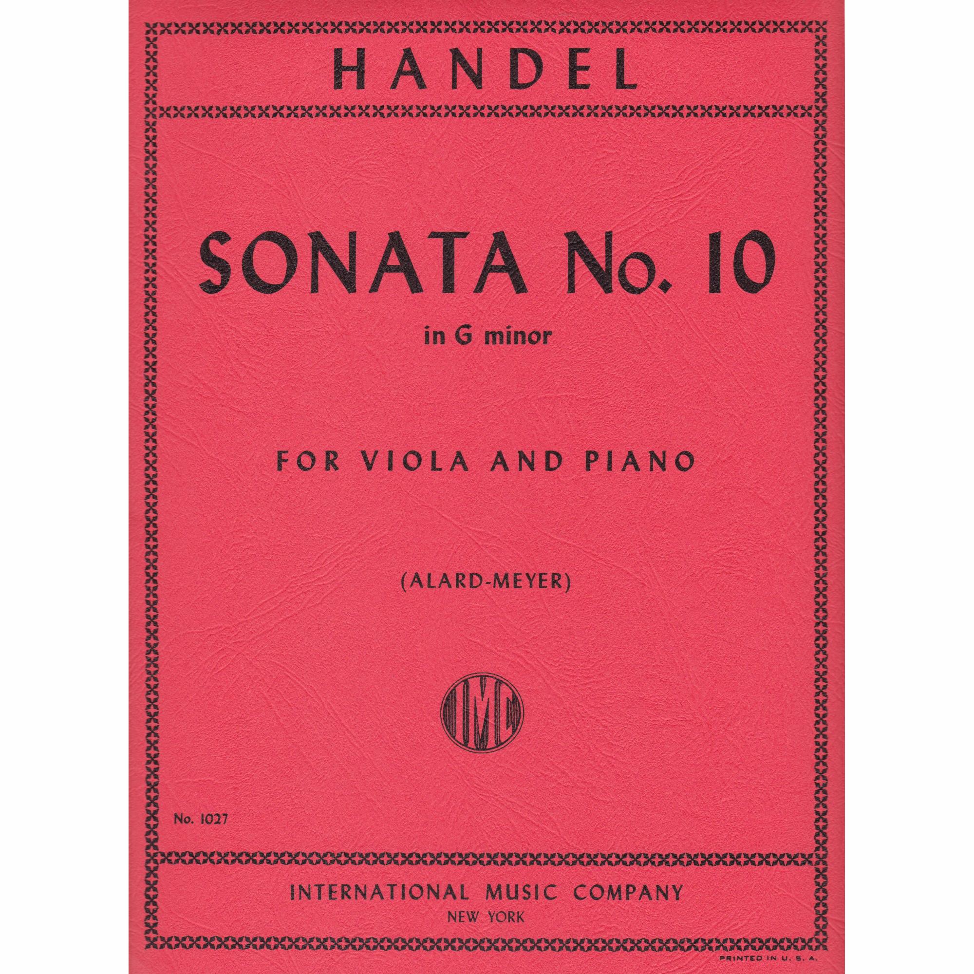 Handel -- Sonata No. 10 in G Minor for Viola and Piano