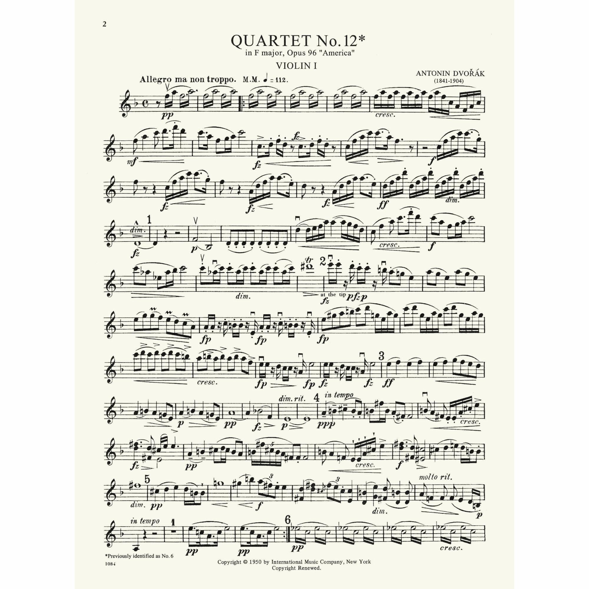 Sample: Violin I (Pg. 2)