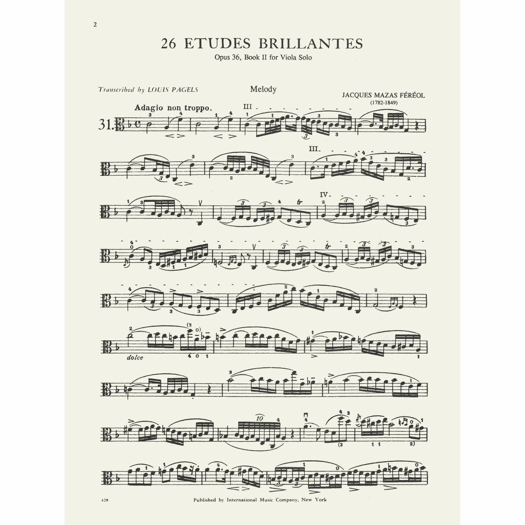 Sample: Etudes Brillantes (Pg. 2)