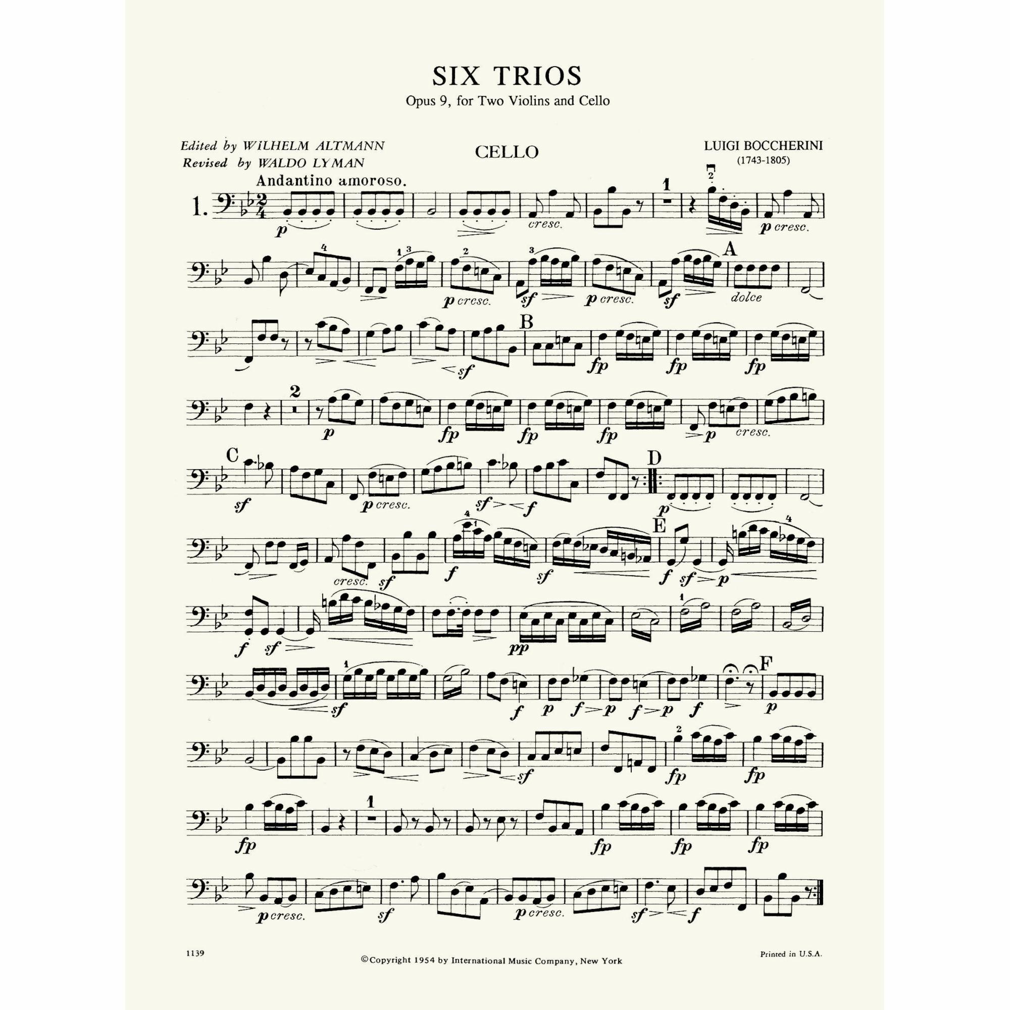 Sample: Cello (Pg. 1)