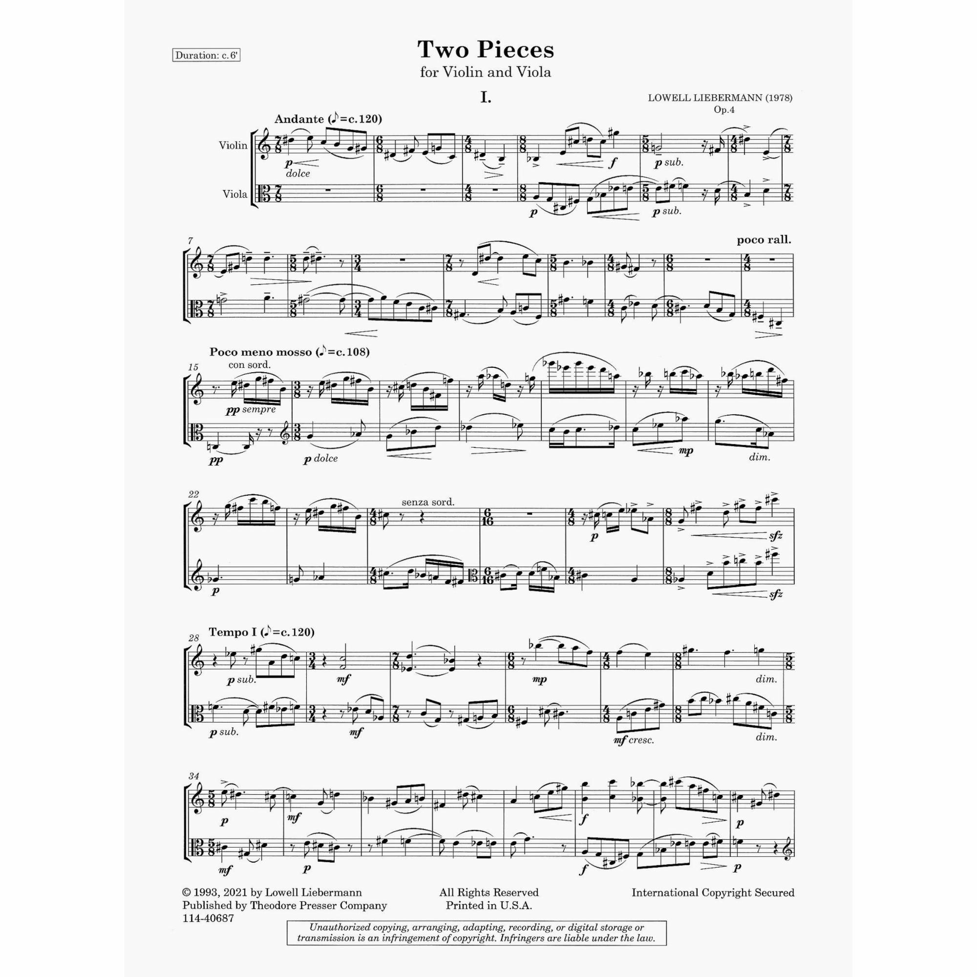 Sample: Score (Pg. 1)