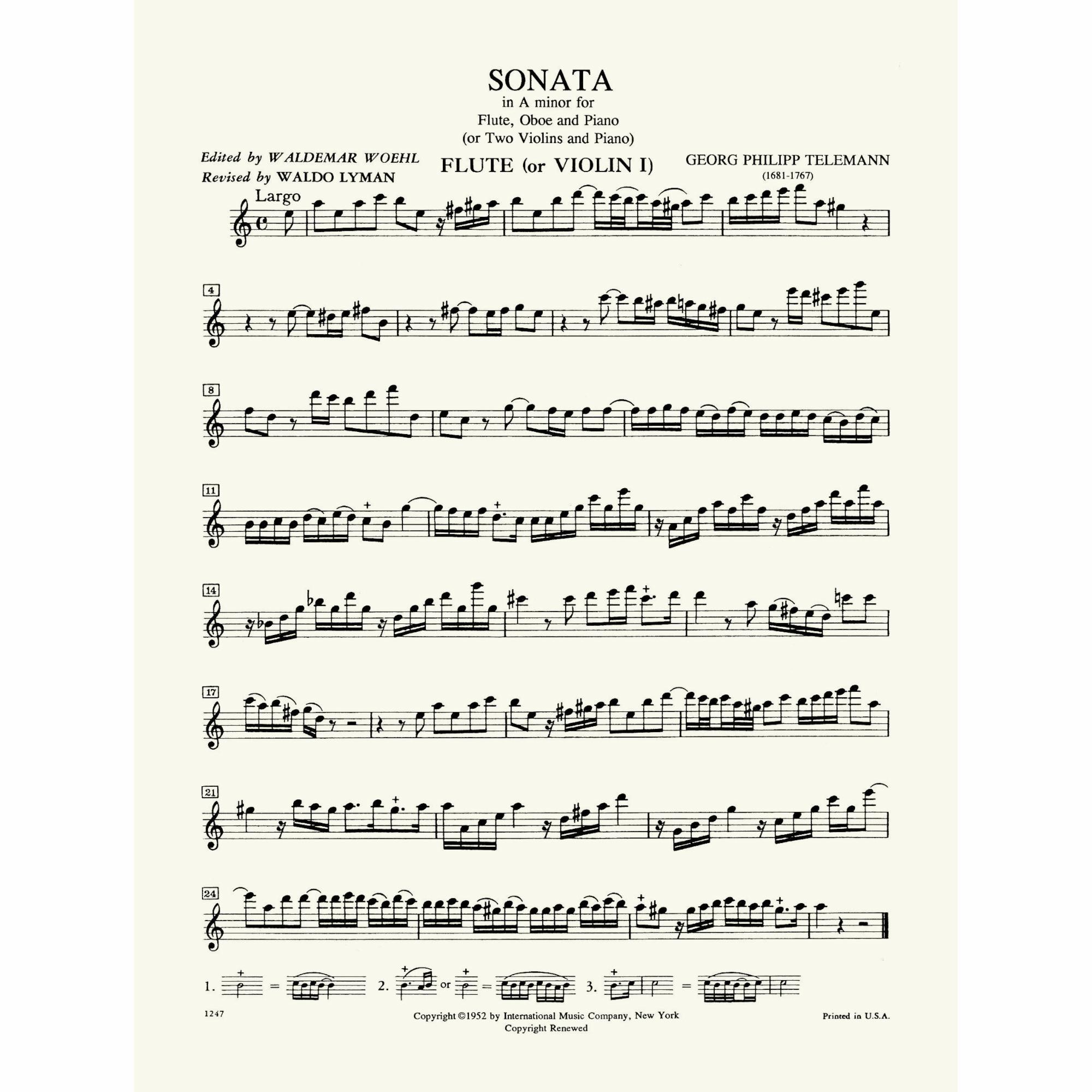 Sample: Violin I (Pg. 1)