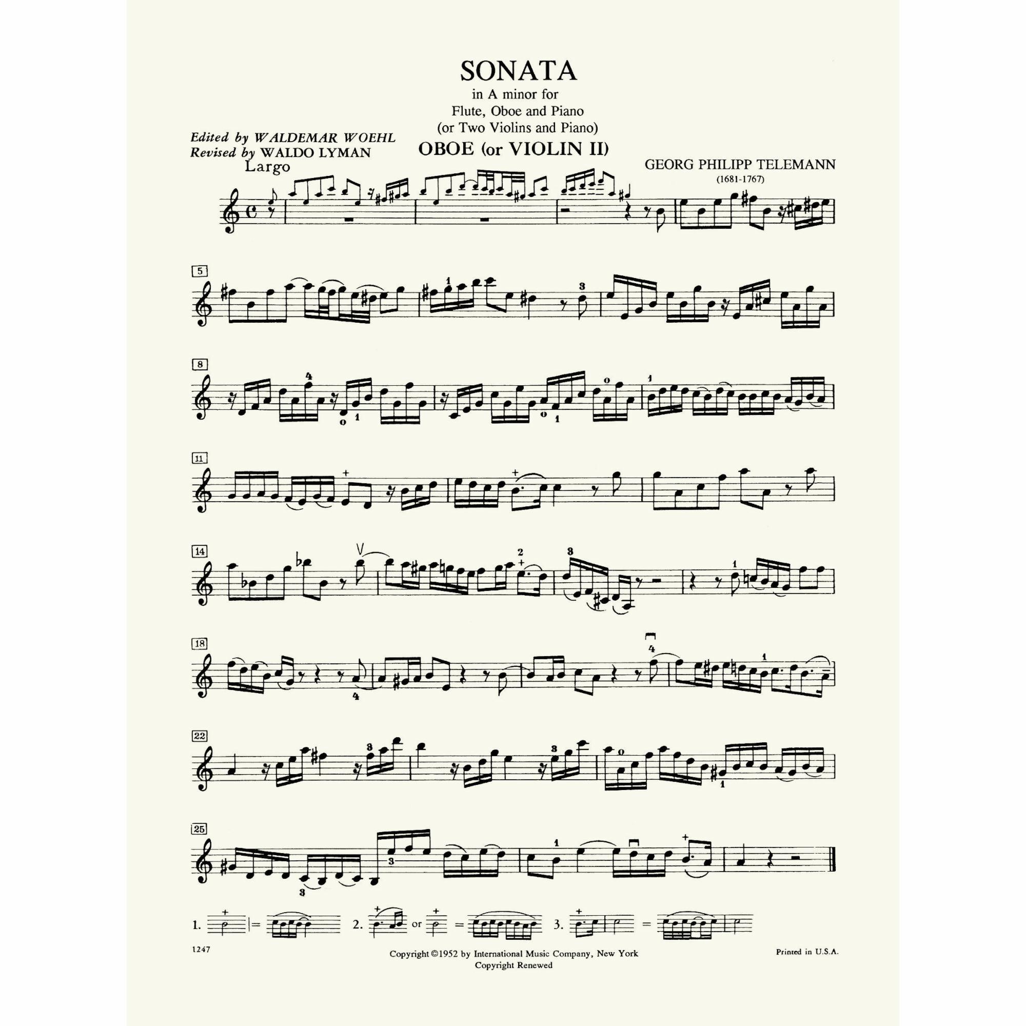 Sample: Violin II (Pg. 1)