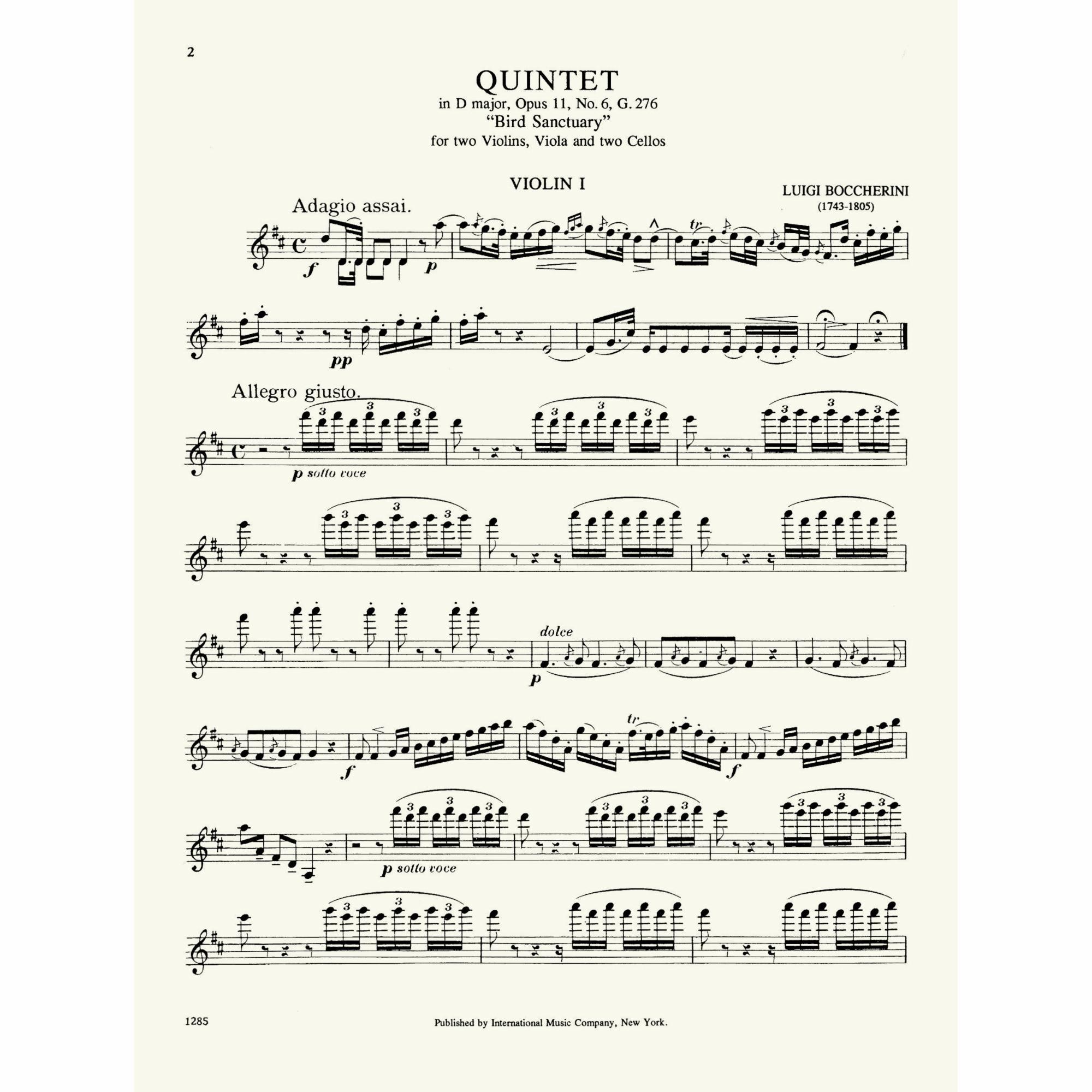 Sample: Violin I (Pg. 2)