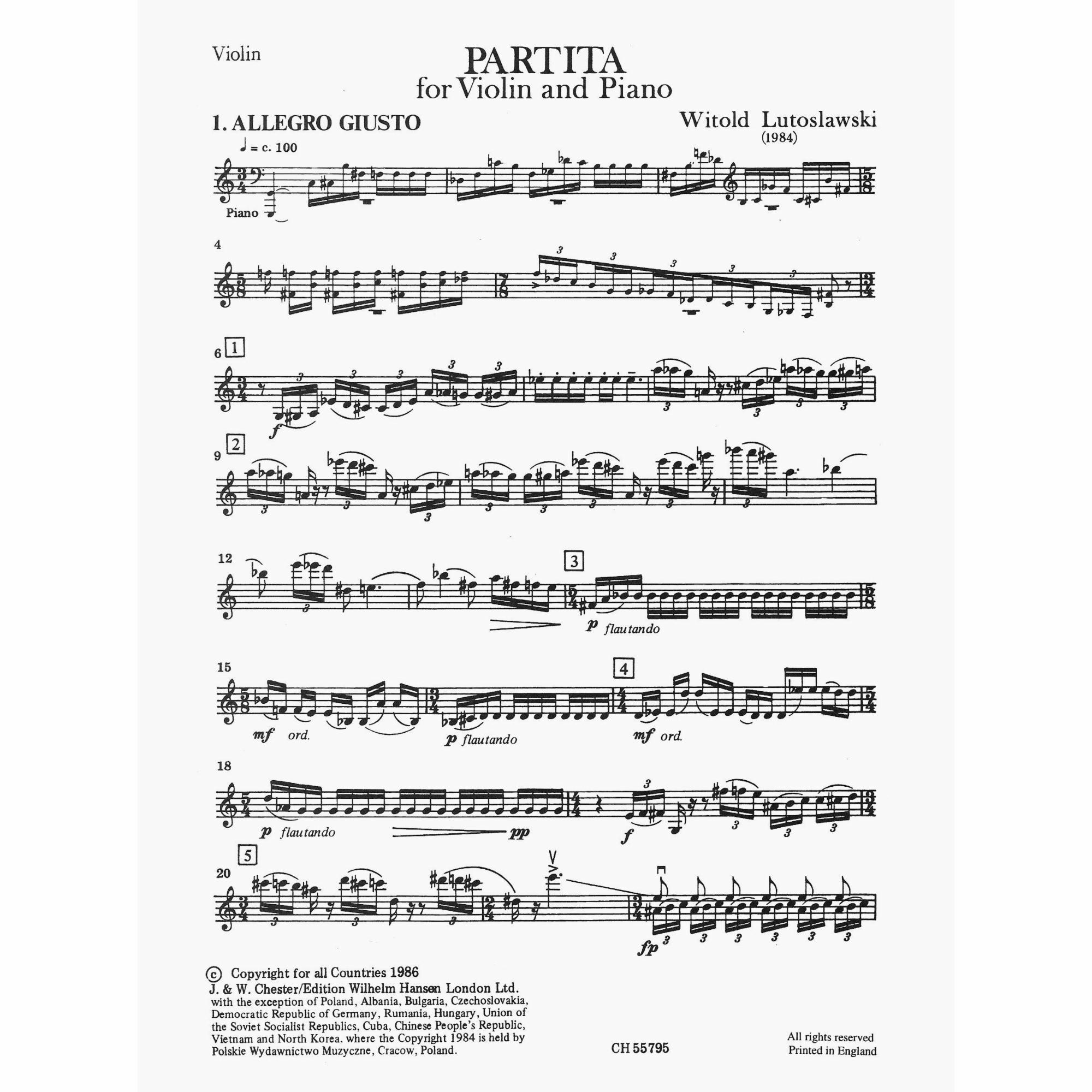 Sample: Violin Part