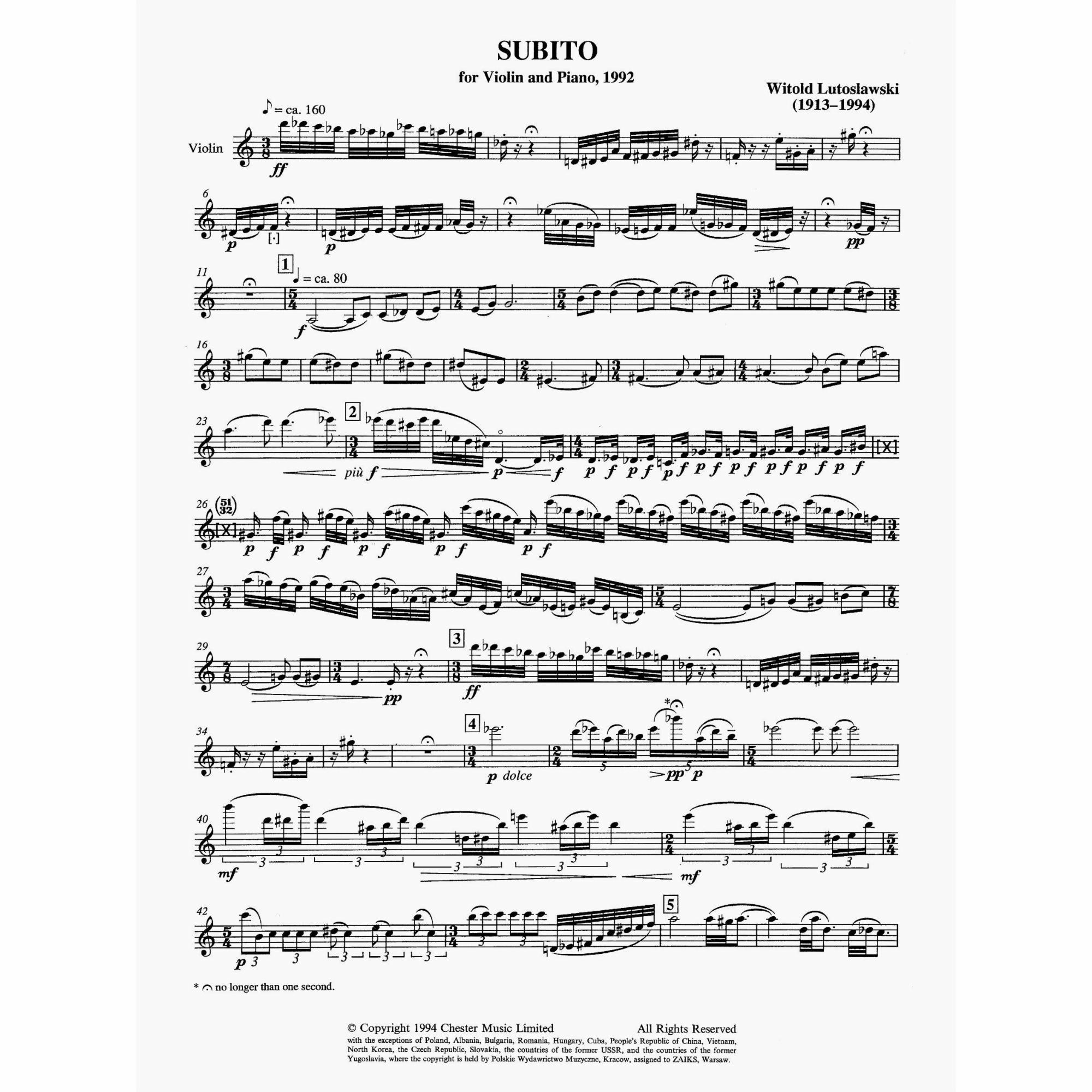 Sample: Violin Part