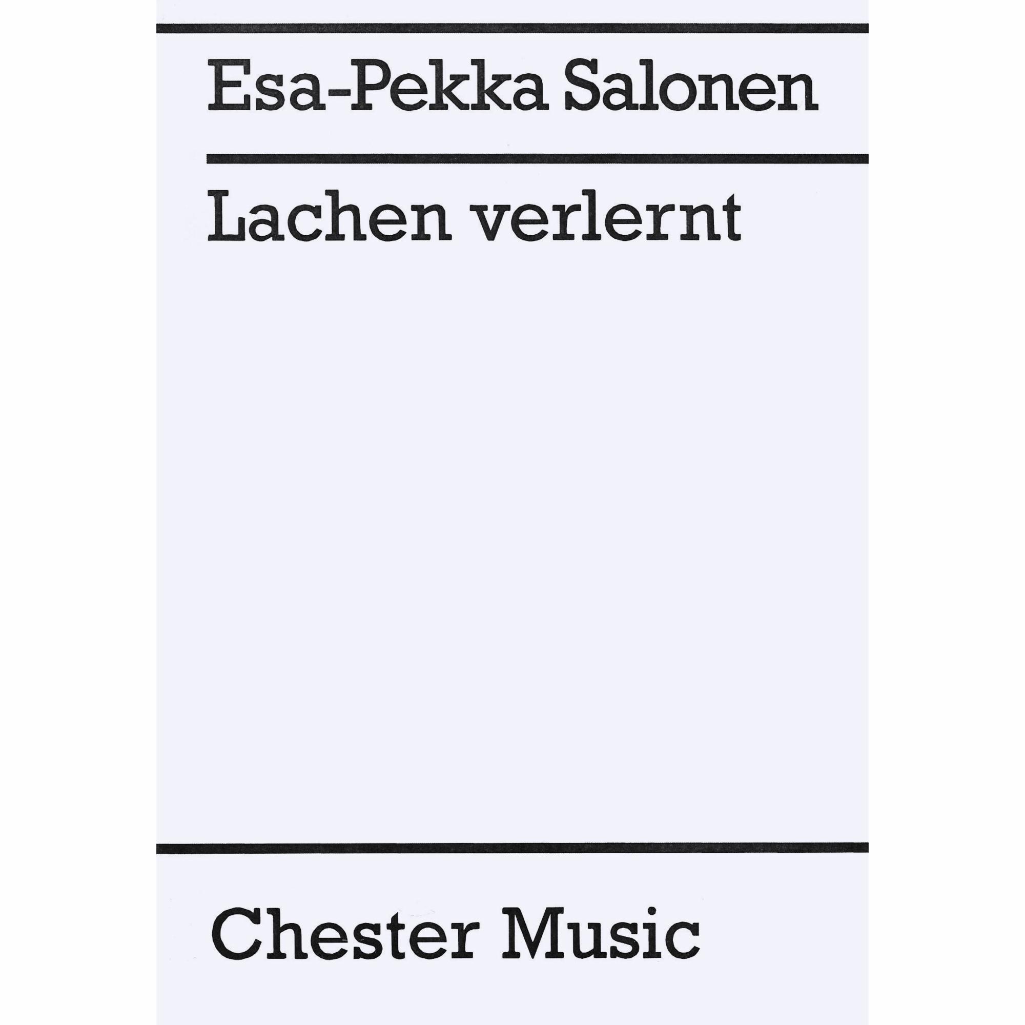 Salonen -- Lachen verlernt for Solo Violin