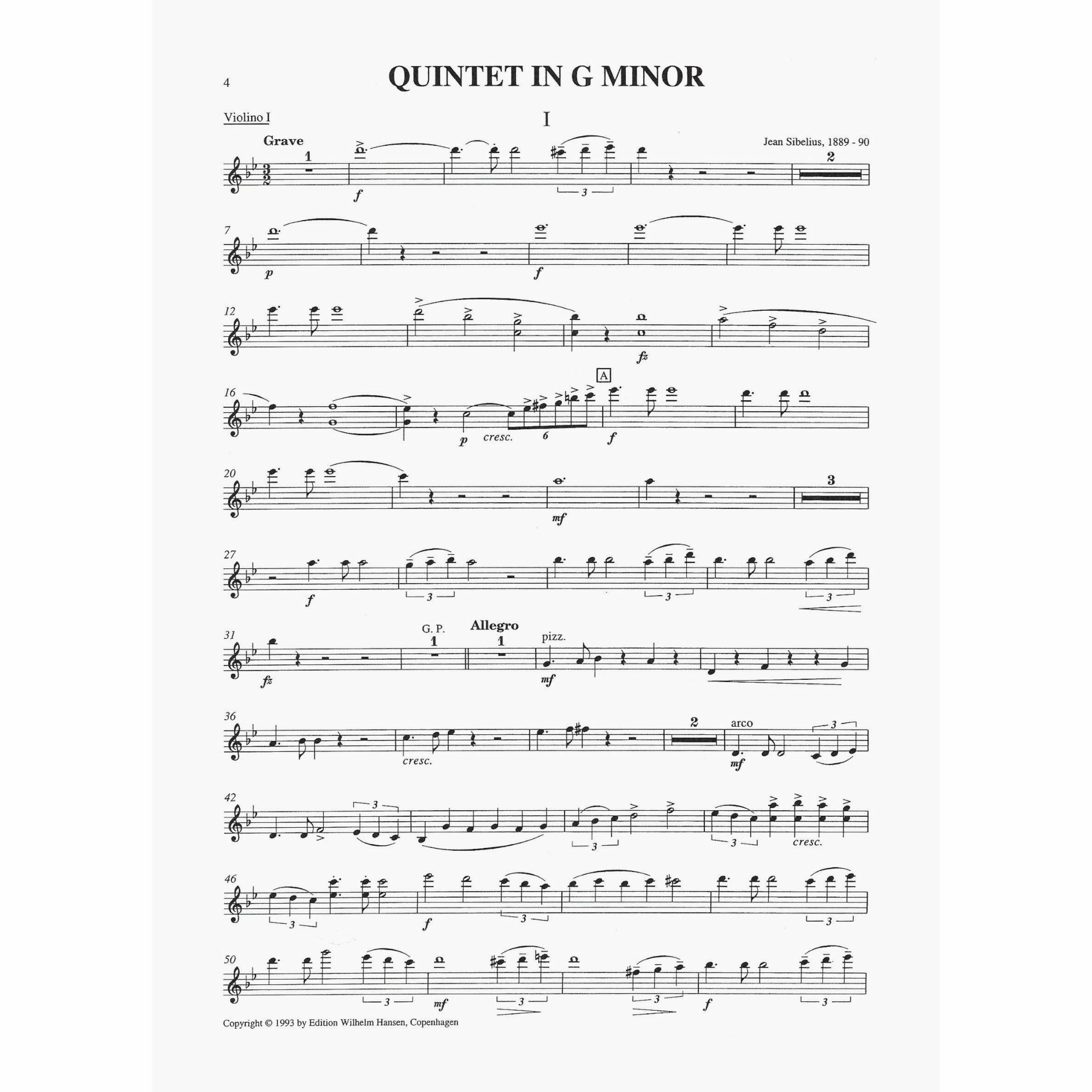 Sample: Violin I (Pg. 4)