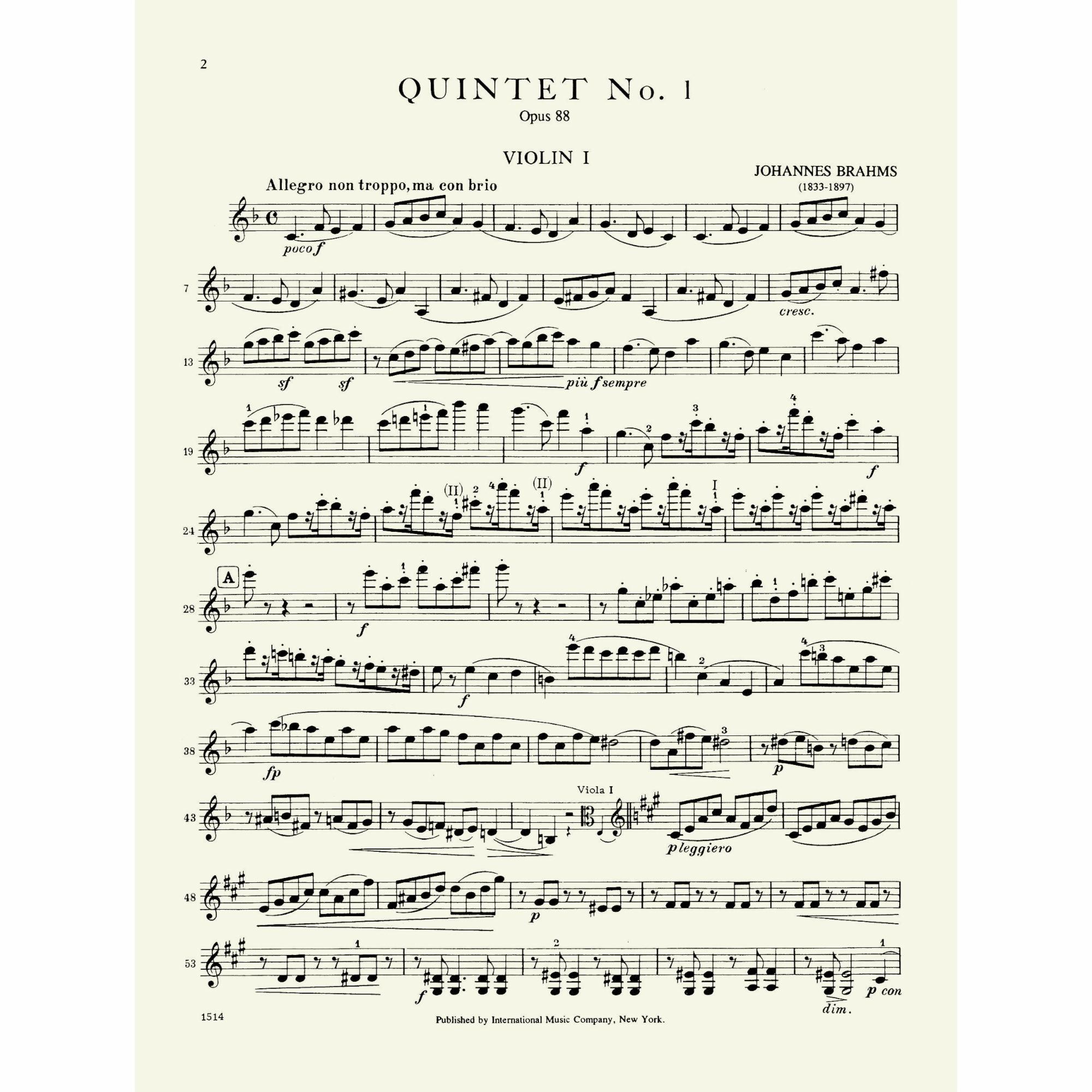 Sample: Violin I (Pg. 2)