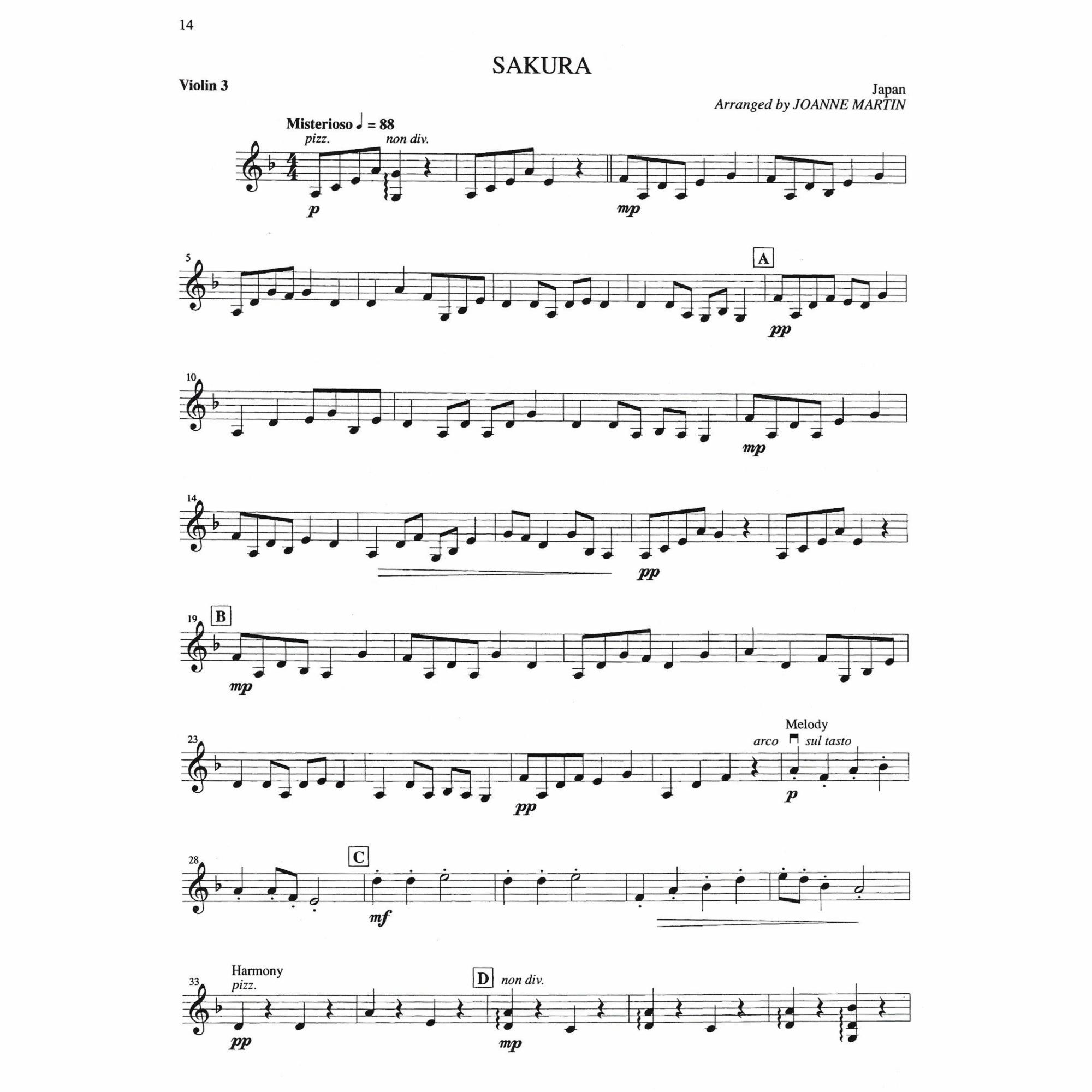 Sample: Third Violin (Pg. 14)