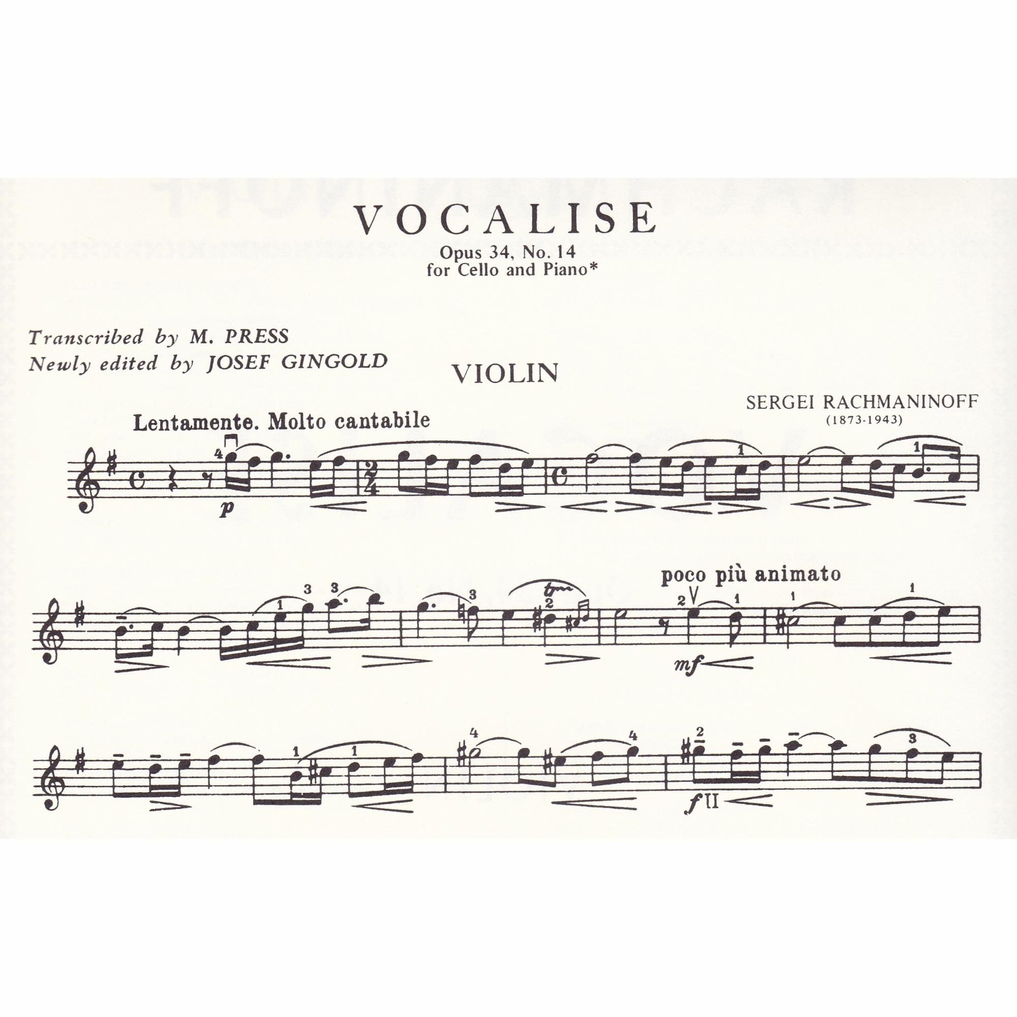 Sample: Violin Part