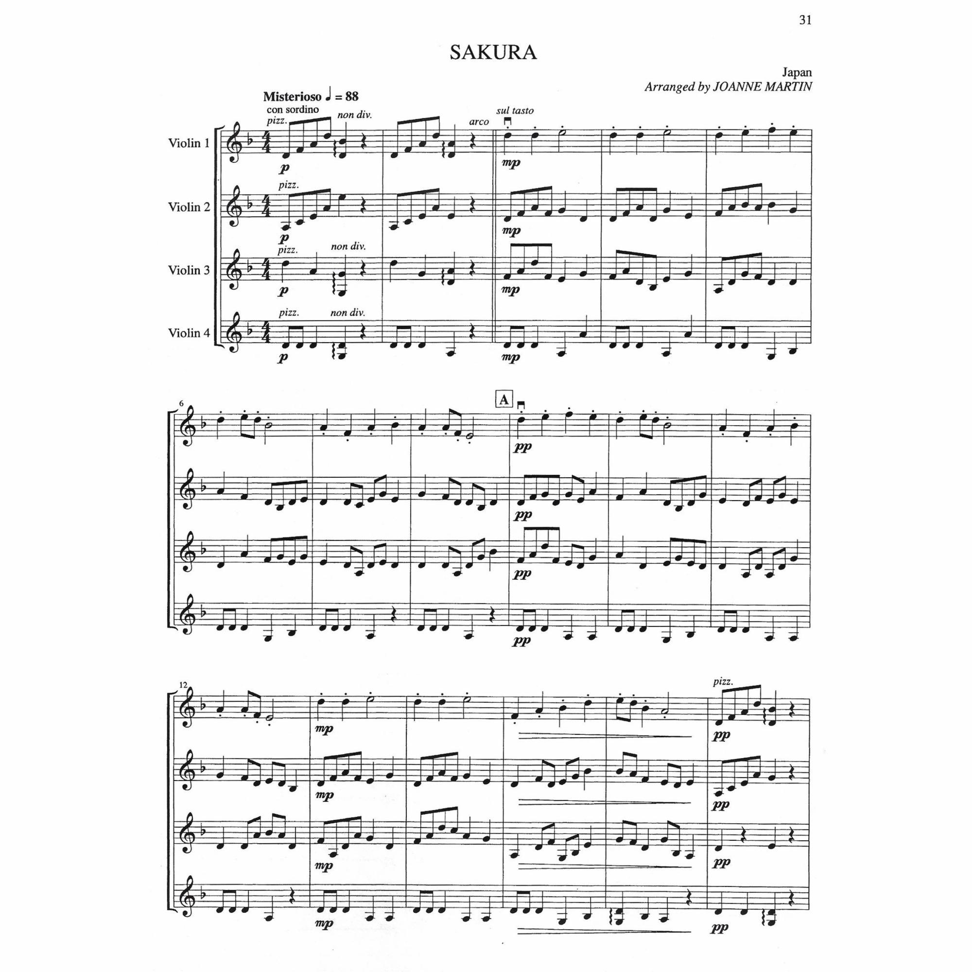 Sample: Violin Ensemble (Pg. 31)