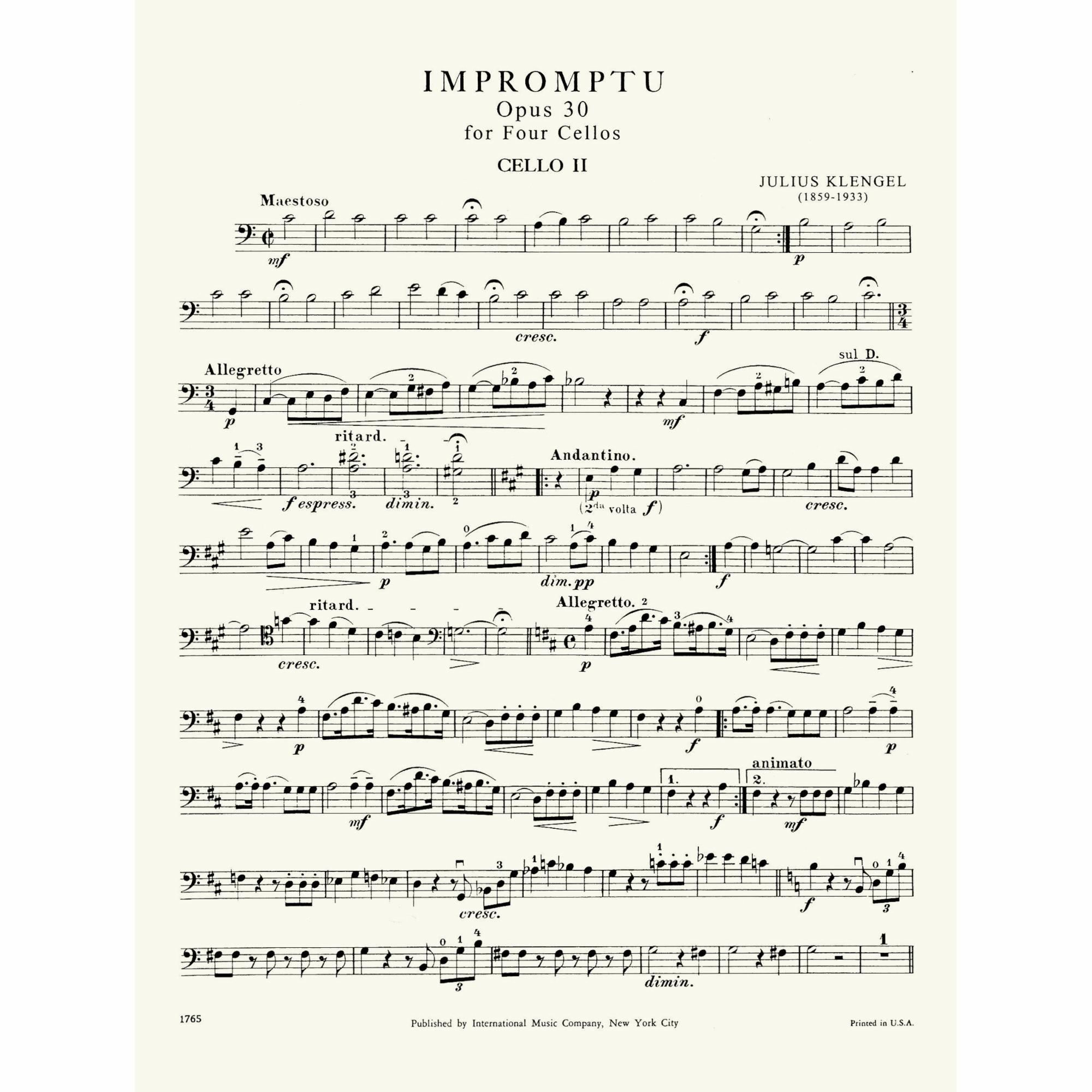 Sample: Cello II (Pg. 1)