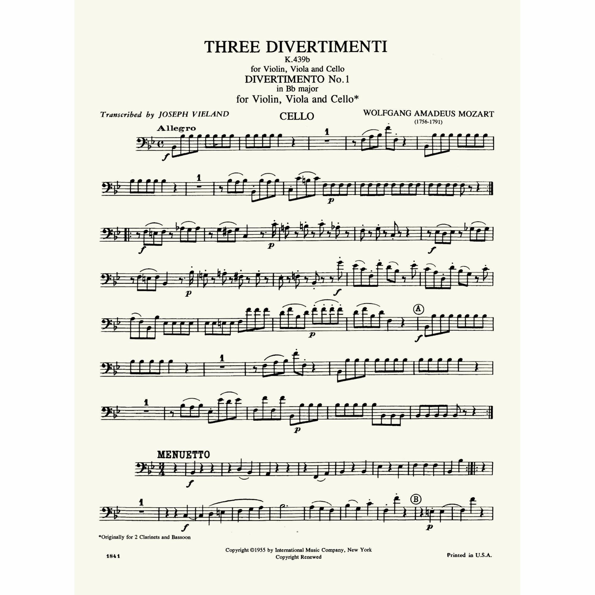 Sample: Cello (Pg. 1)