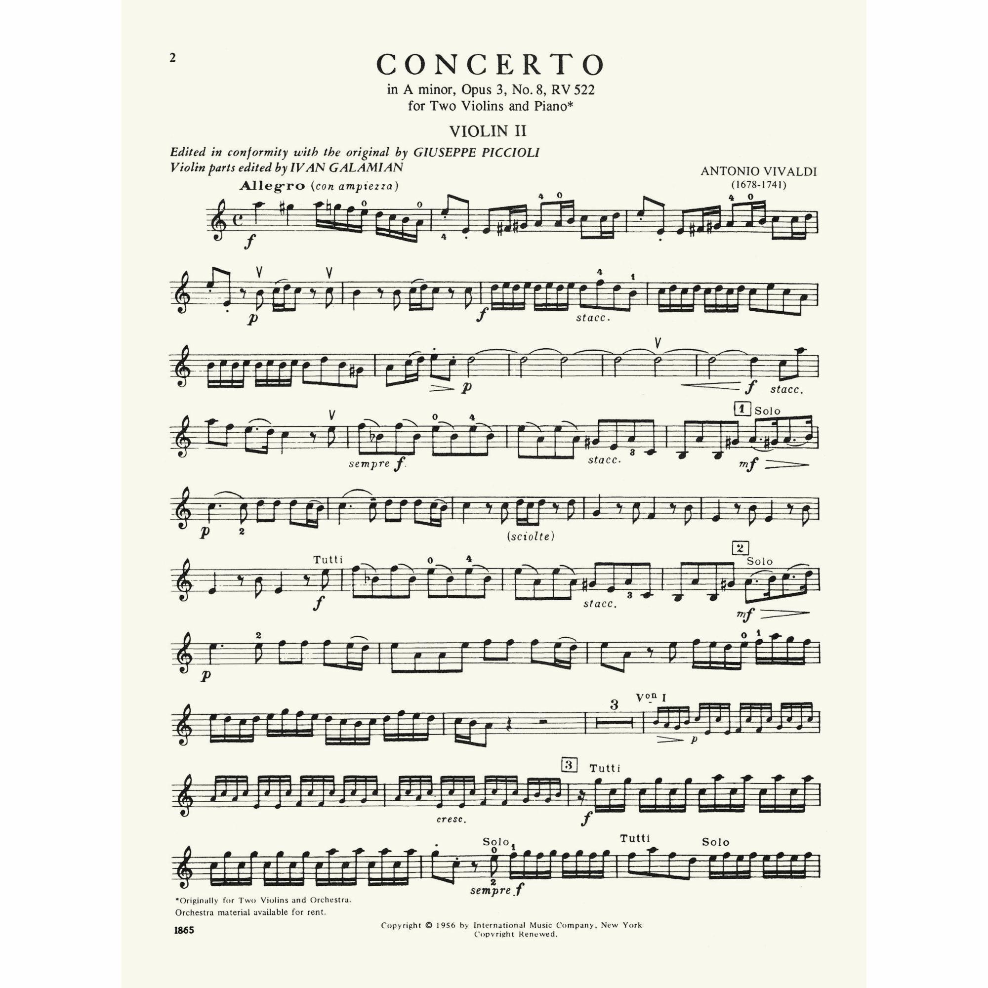 Sample: Violin II (Pg. 2)