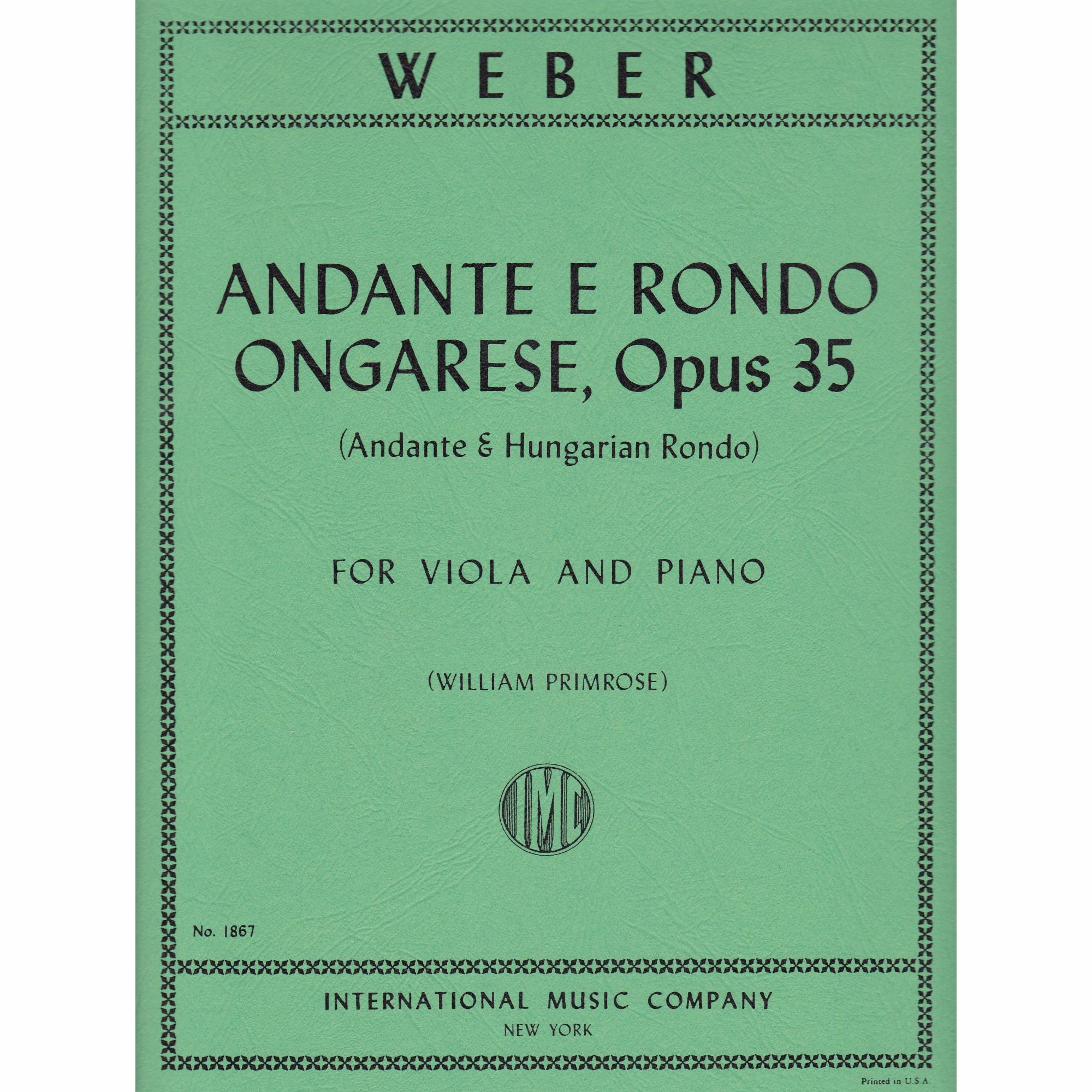 Weber -- Andante & Hungarian Rondo, Op. 35 for Viola and Piano