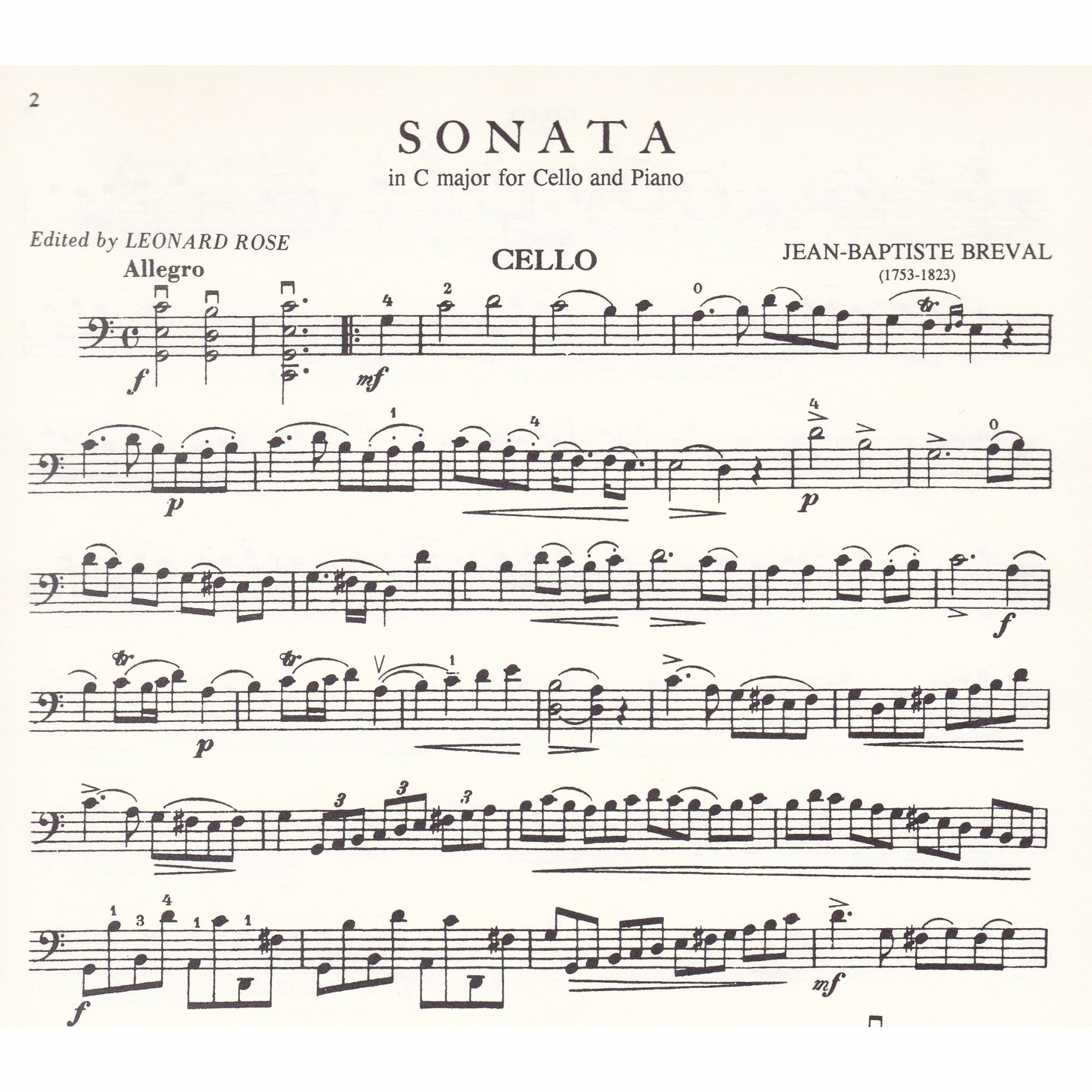 Sample: Cello Part