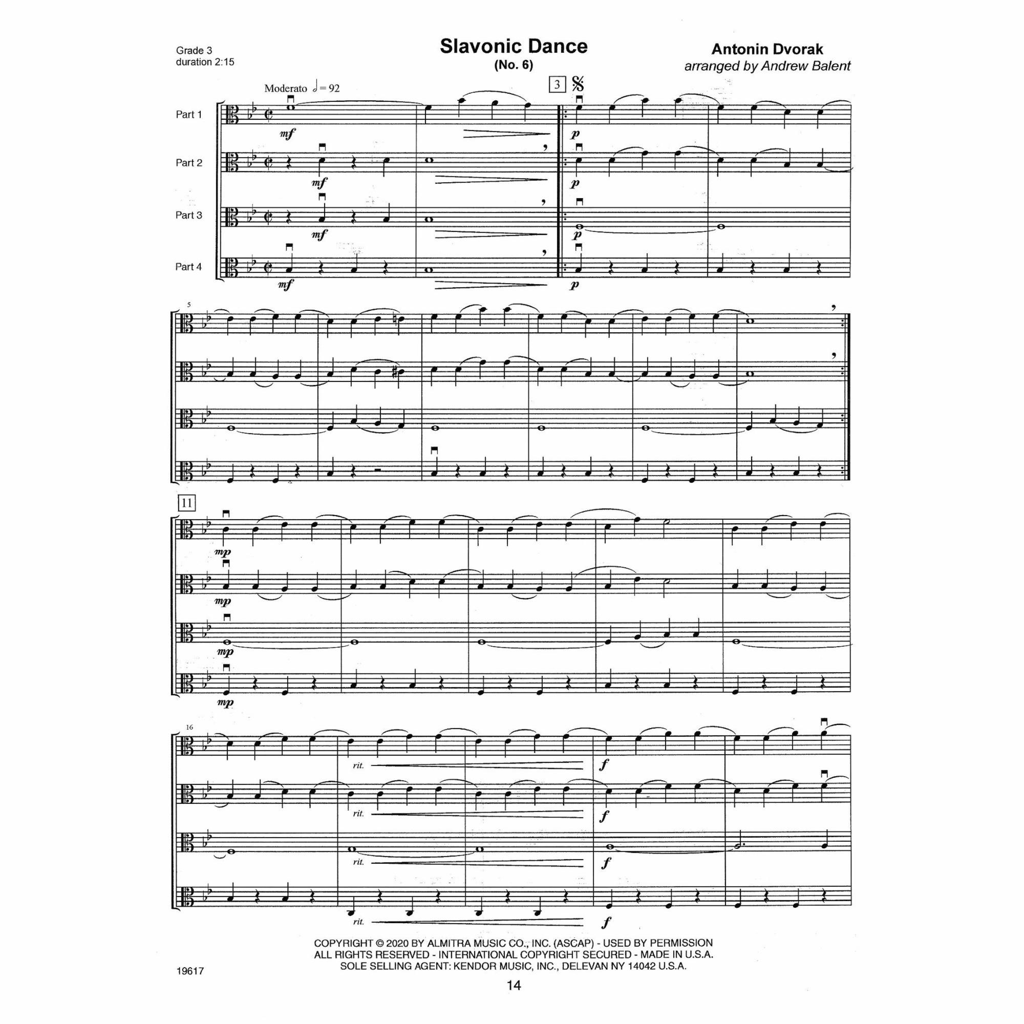 Sample: Four Violas (Pg. 14)