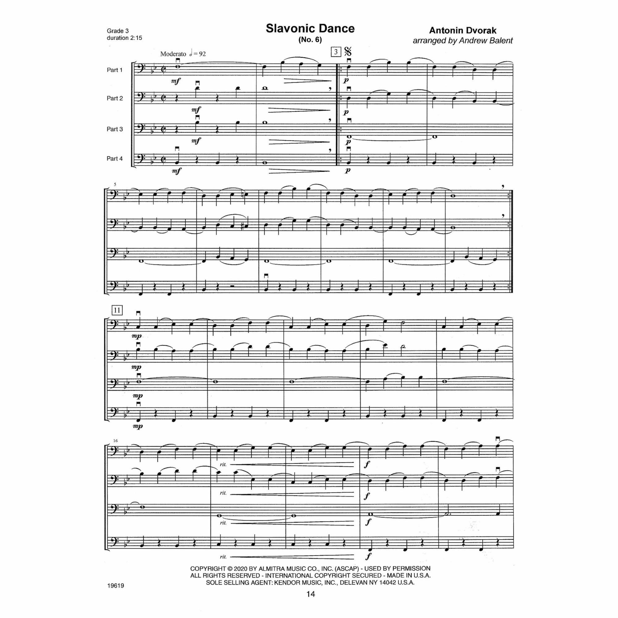 Sample: Four Basses (Pg. 14)