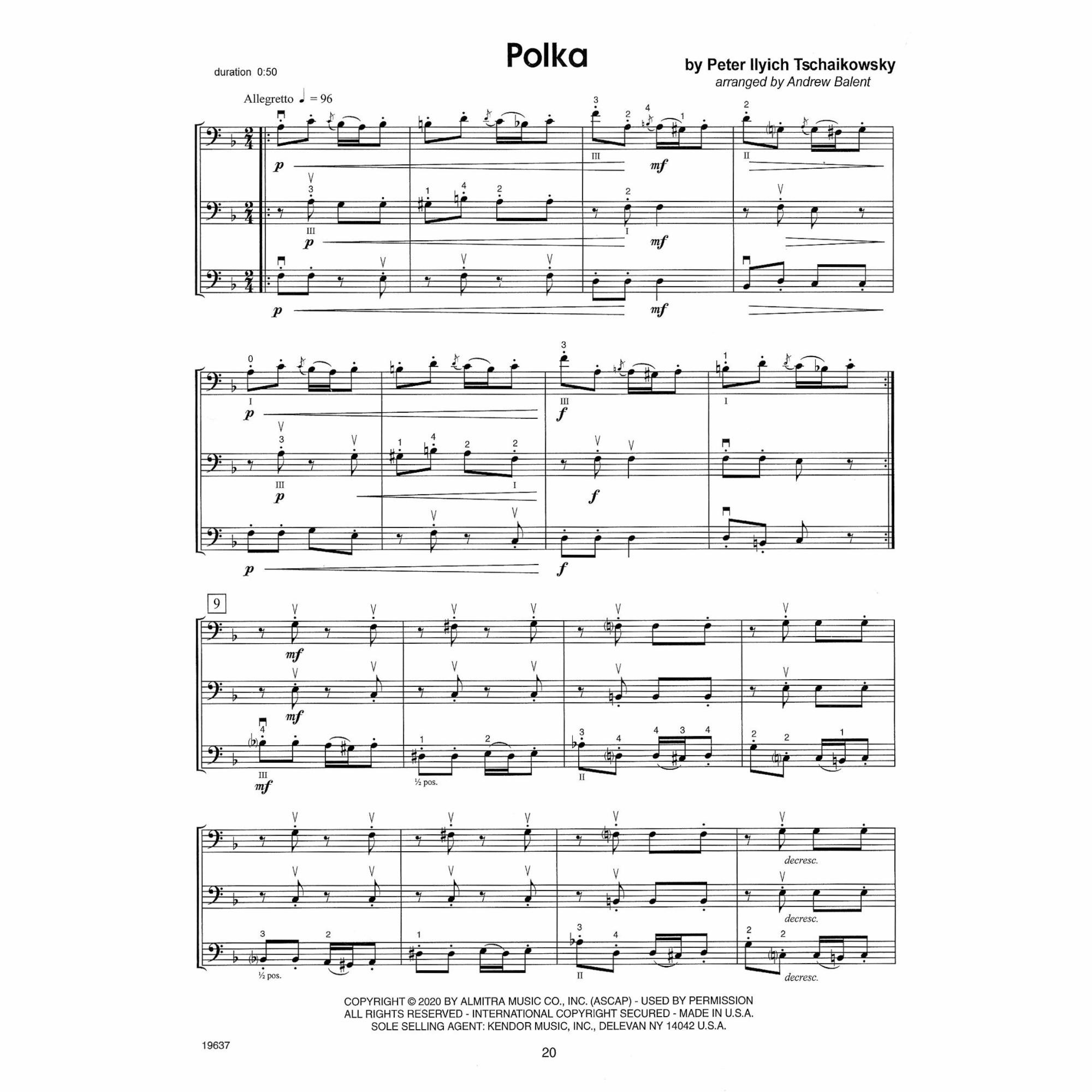 Sample: Three Cellos (Pg. 20)