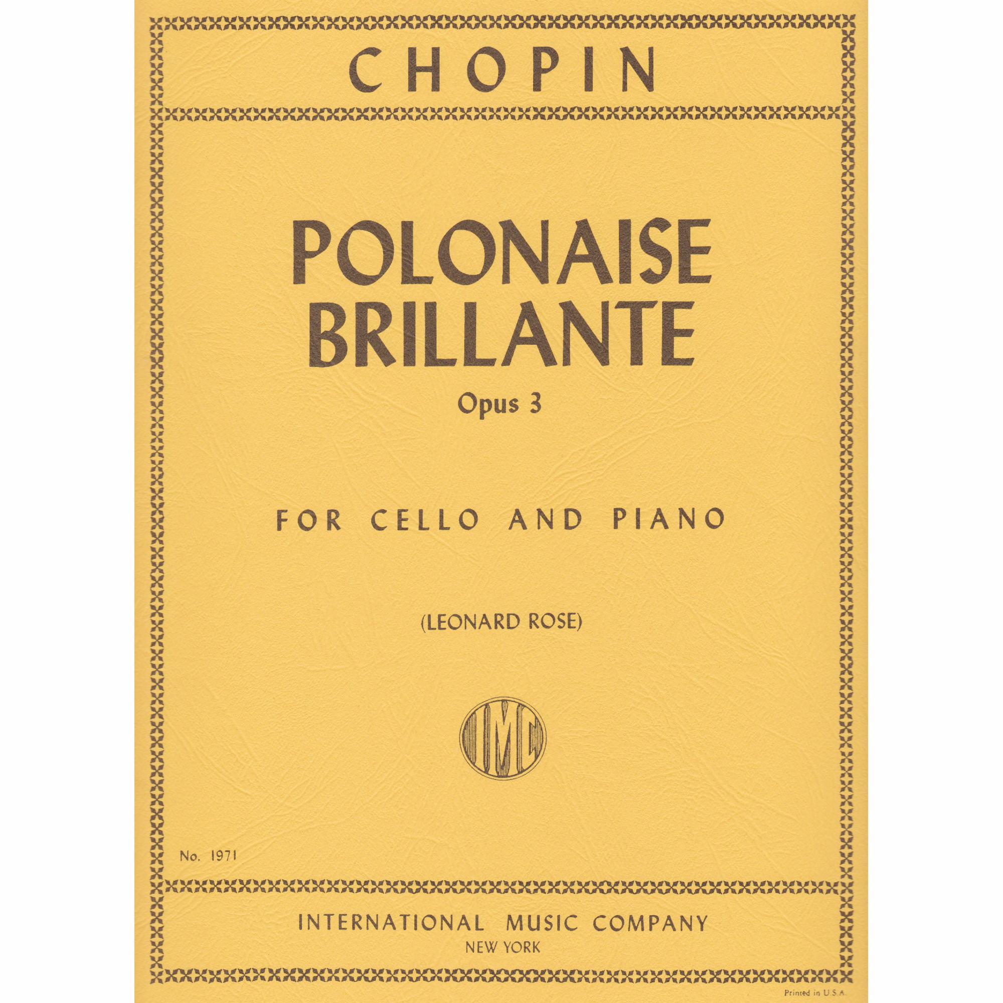 Chopin -- Polonaise Brillante, Op. 3 for Cello and Piano