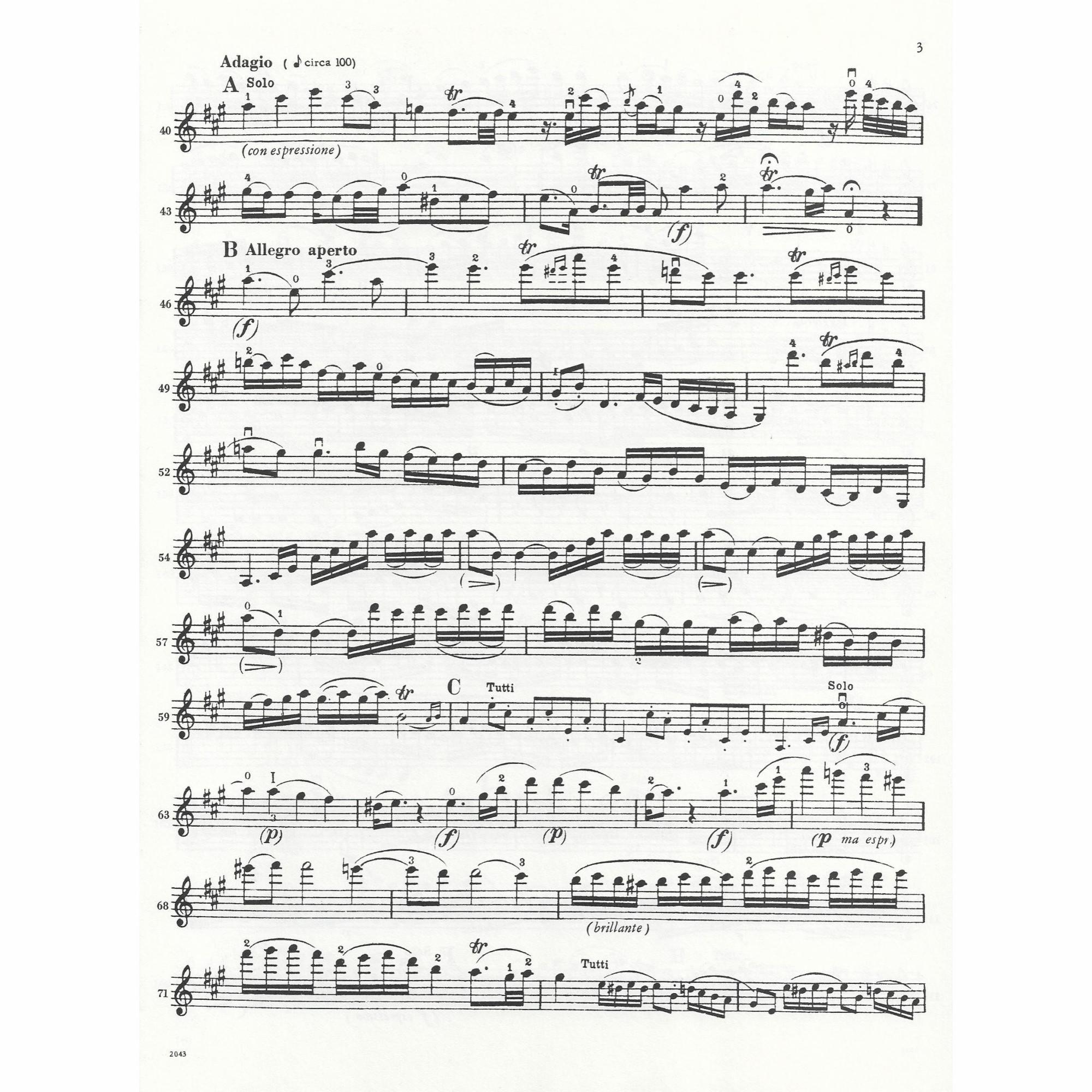 Sample: Violin Part