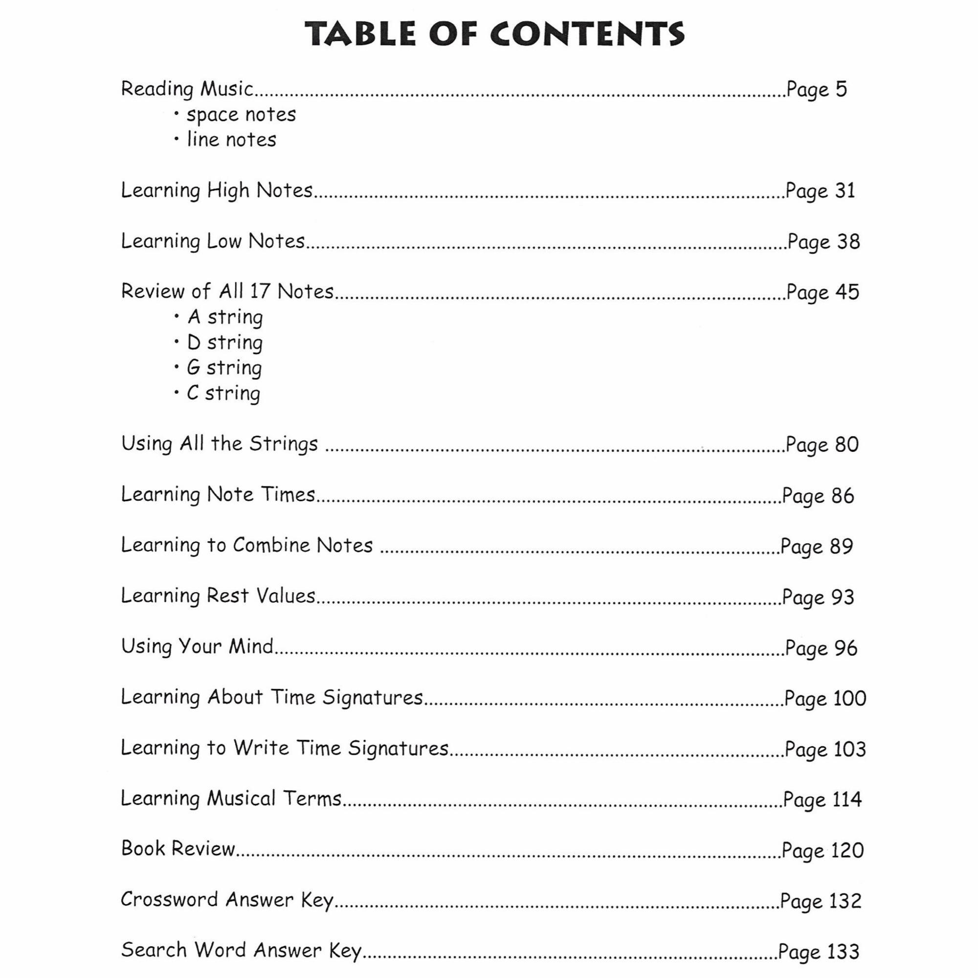 Book 2, Contents