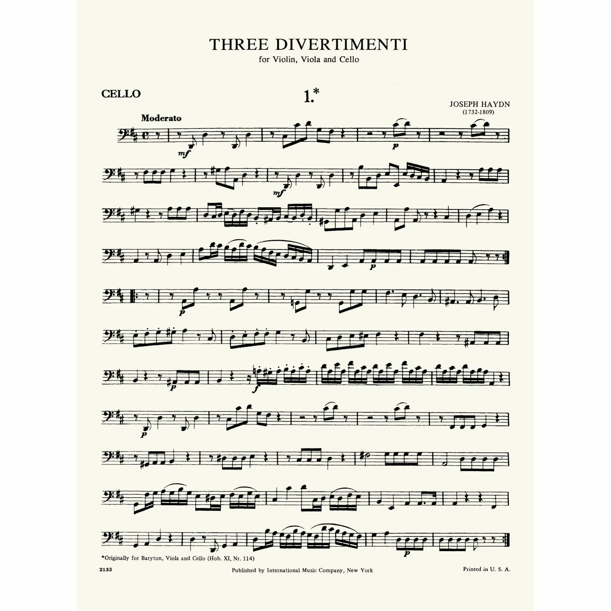 Sample: Cello (Pg. 1)