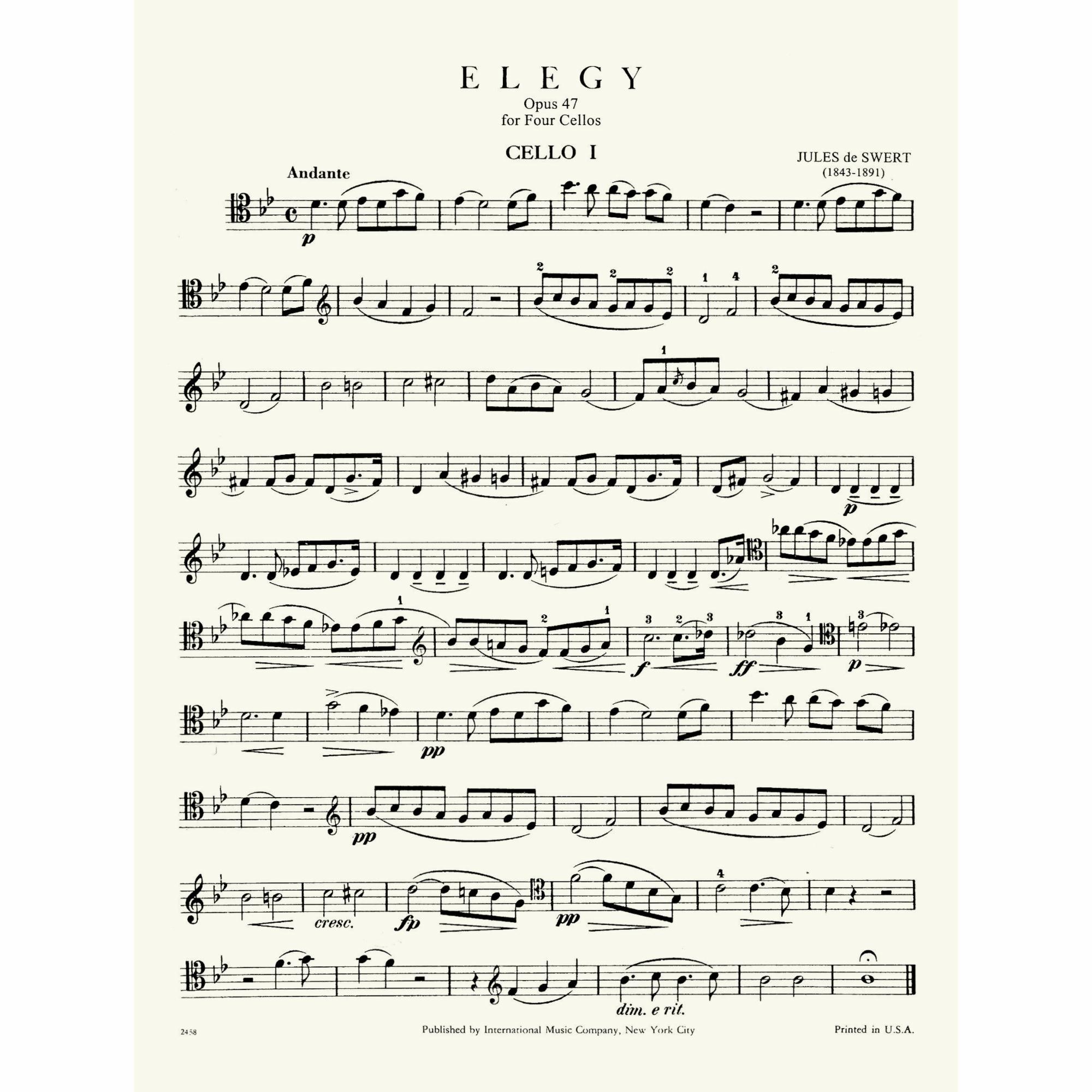 Sample: Cello I (Pg. 1)