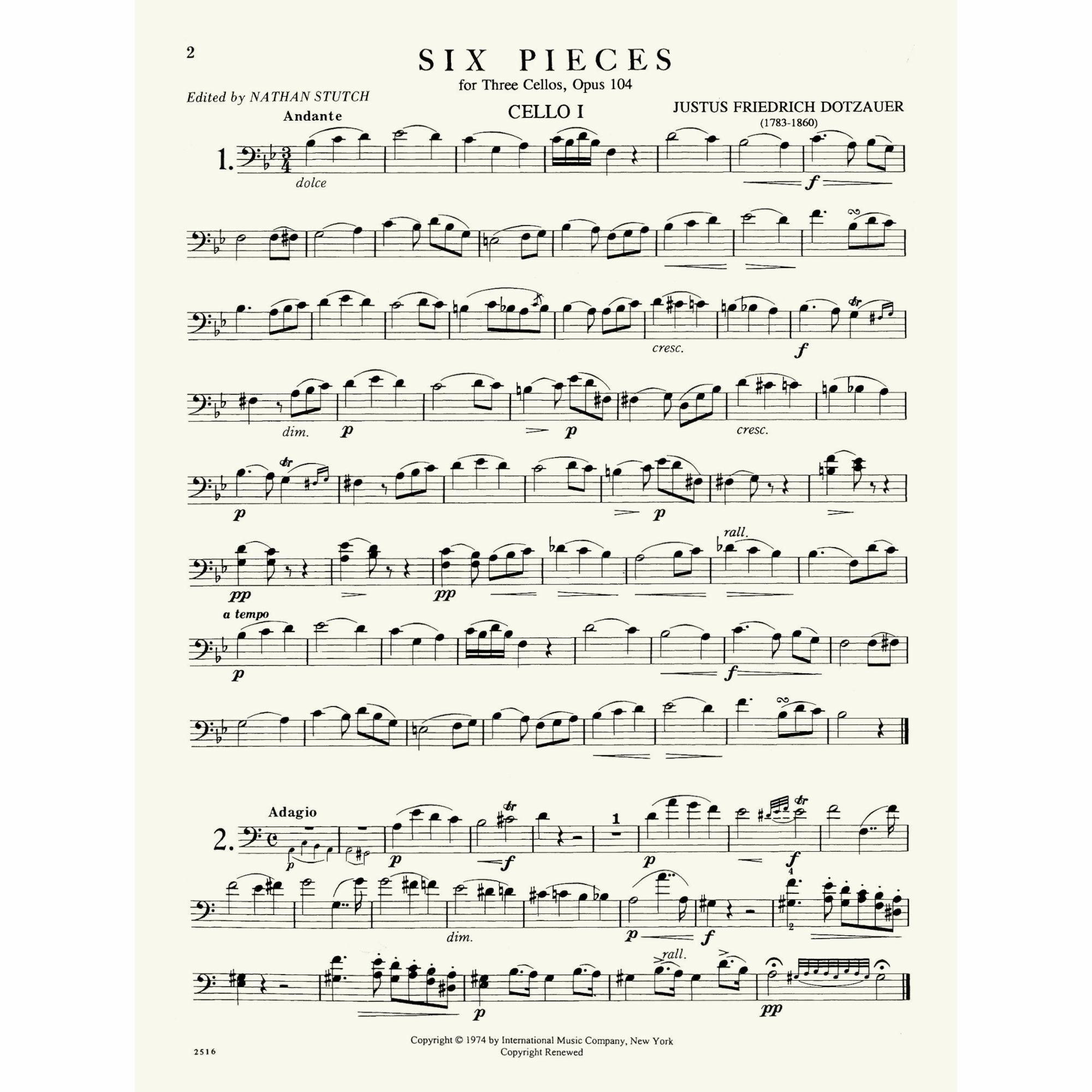 Sample: Cello I (Pg. 1)