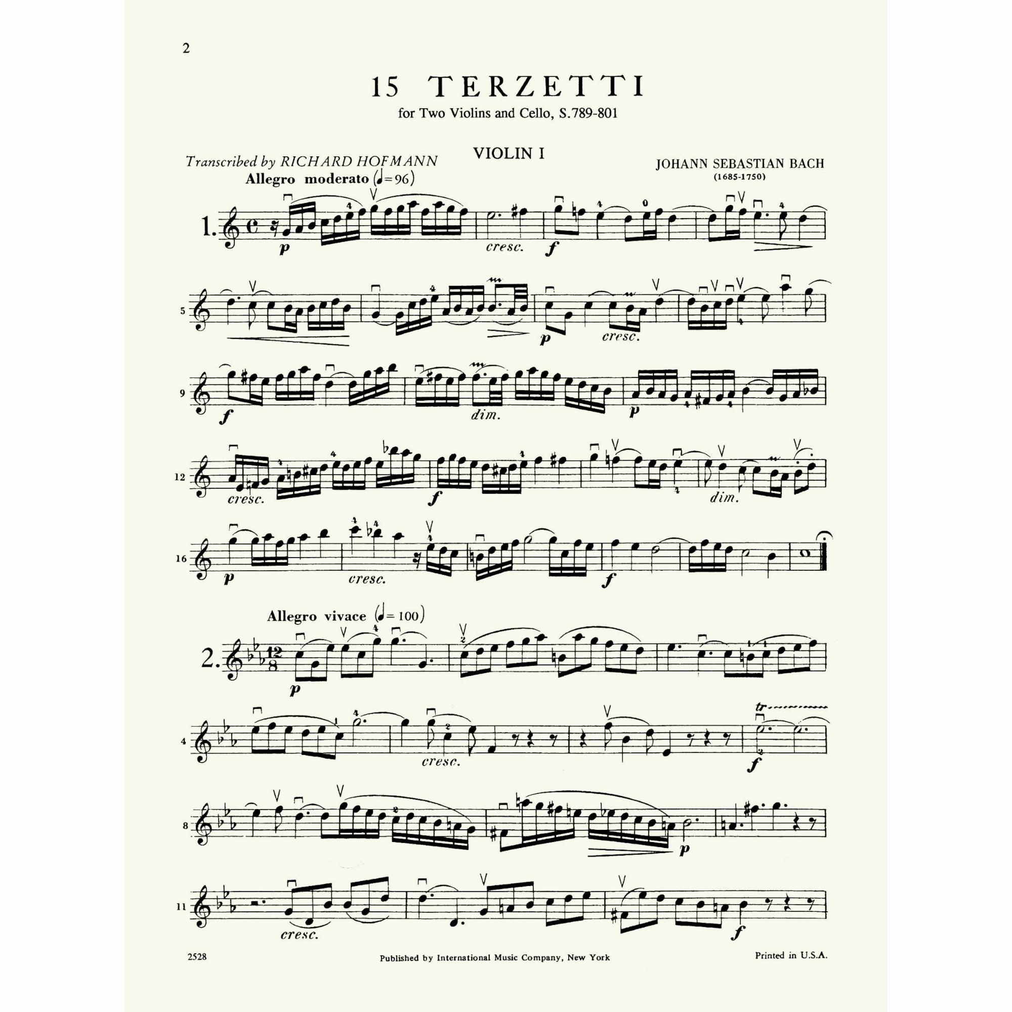 Sample: Violin I (Pg. 2)