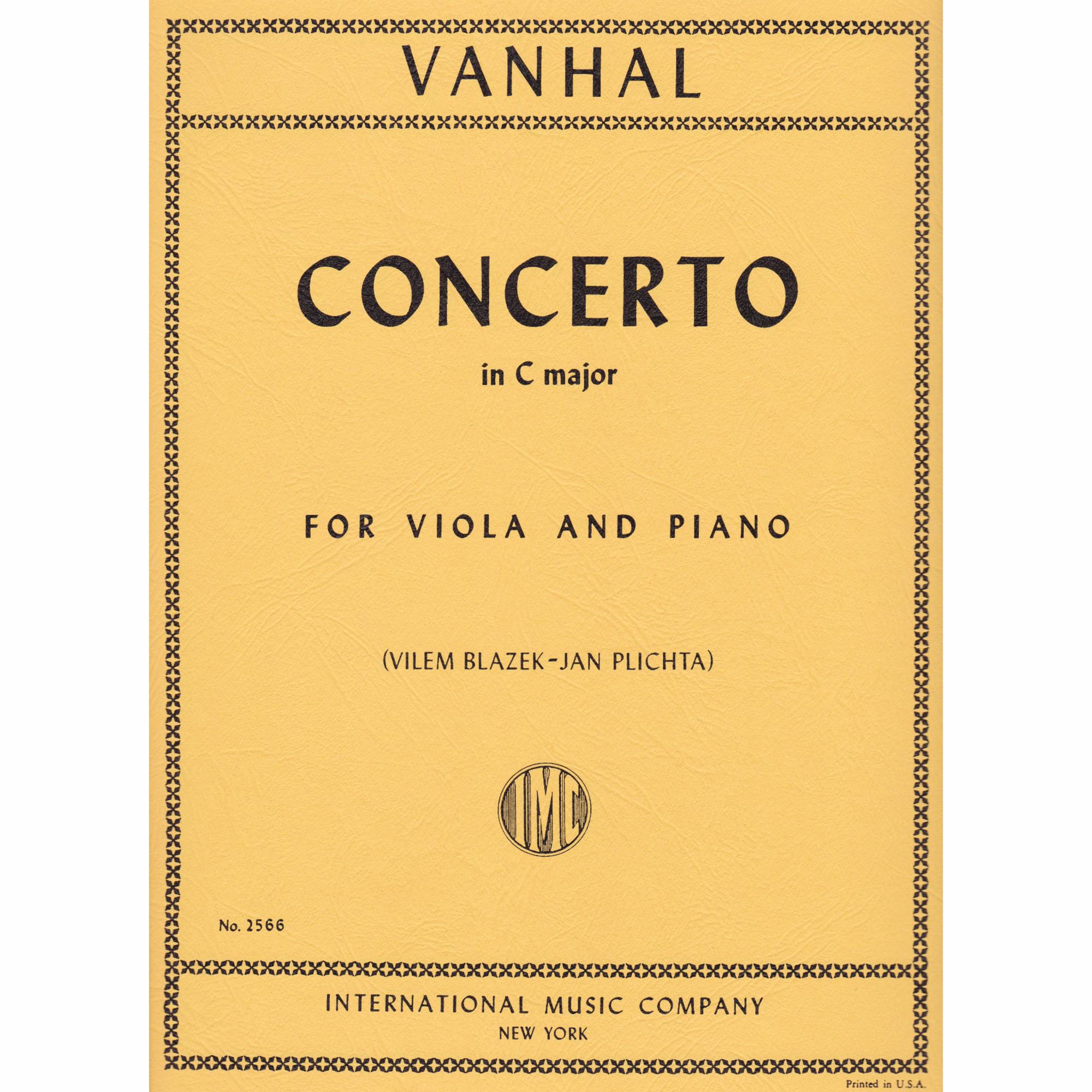 Vanhal -- Concerto in C Major for Viola and Piano