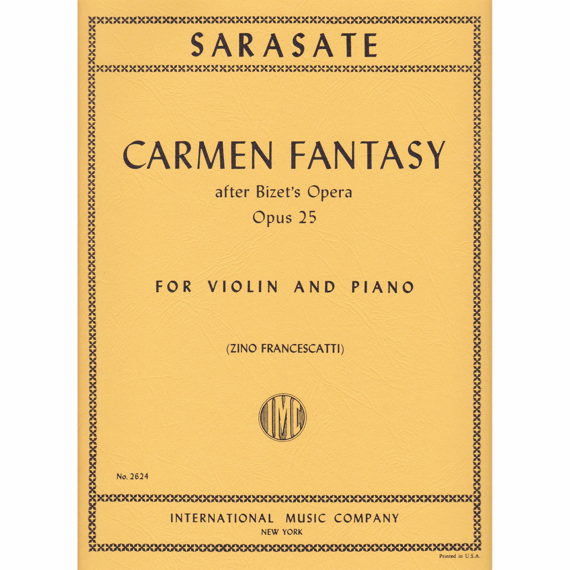 Sarasate -- Carmen Fantasy, Op. 25 for Violin and Piano