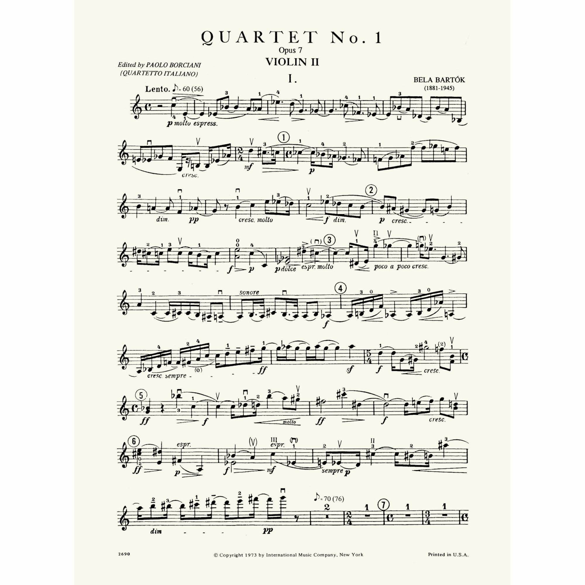 Sample: Violin II (Pg. 1)