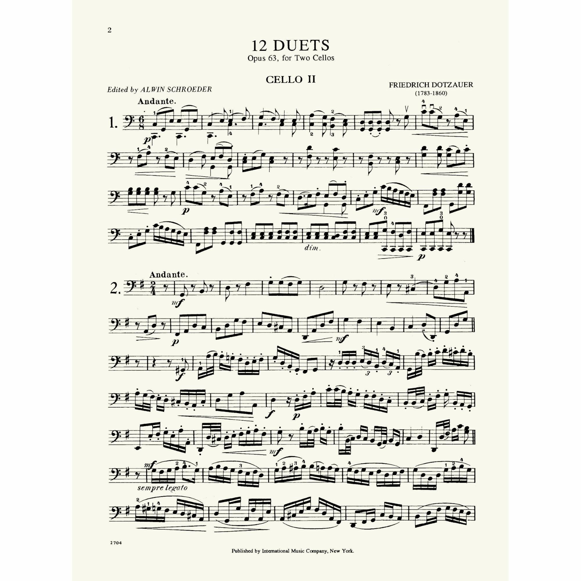 Sample: Cello II (Pg. 2)