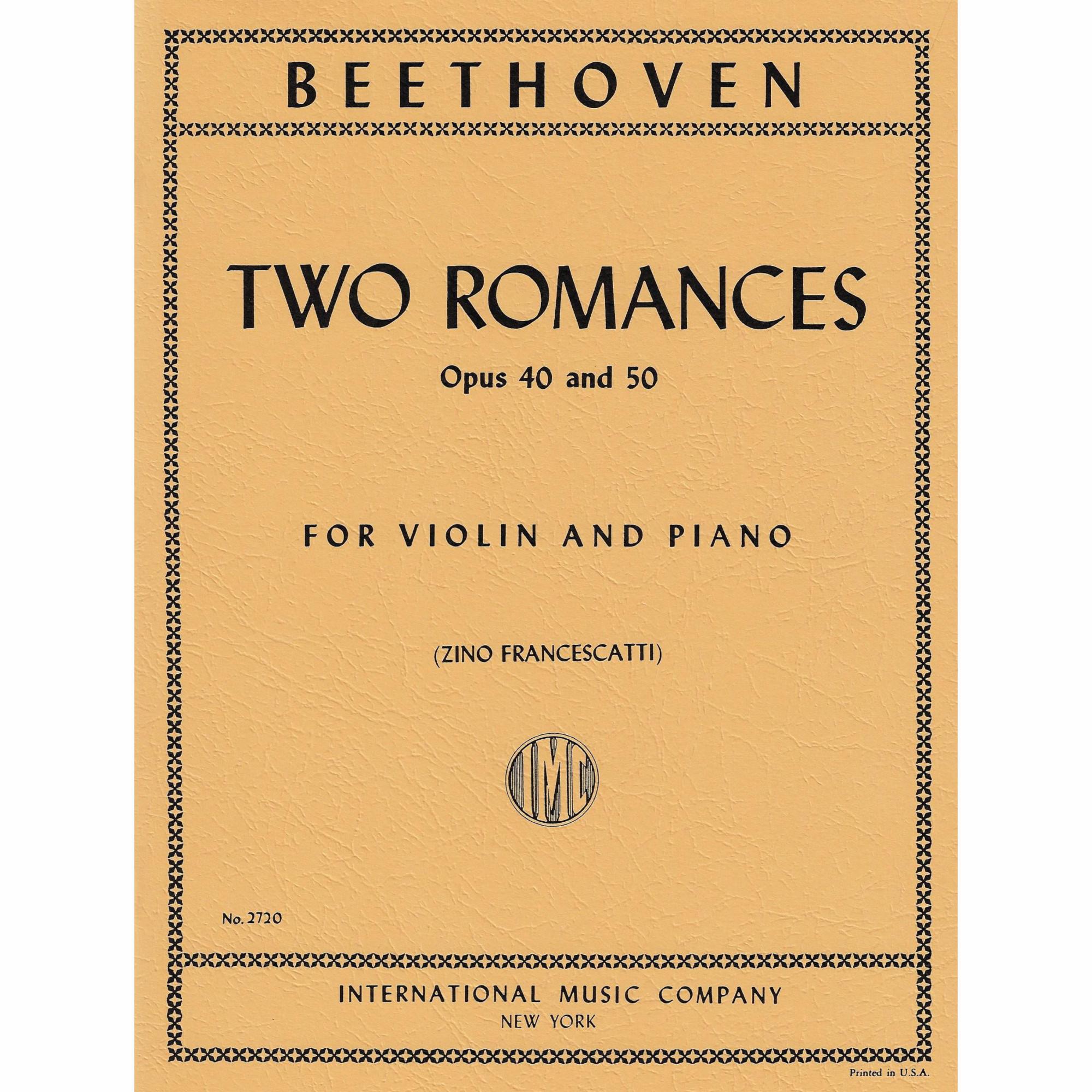 Beethoven -- Two Romances, Op. 40 & 50 for Violin and Piano