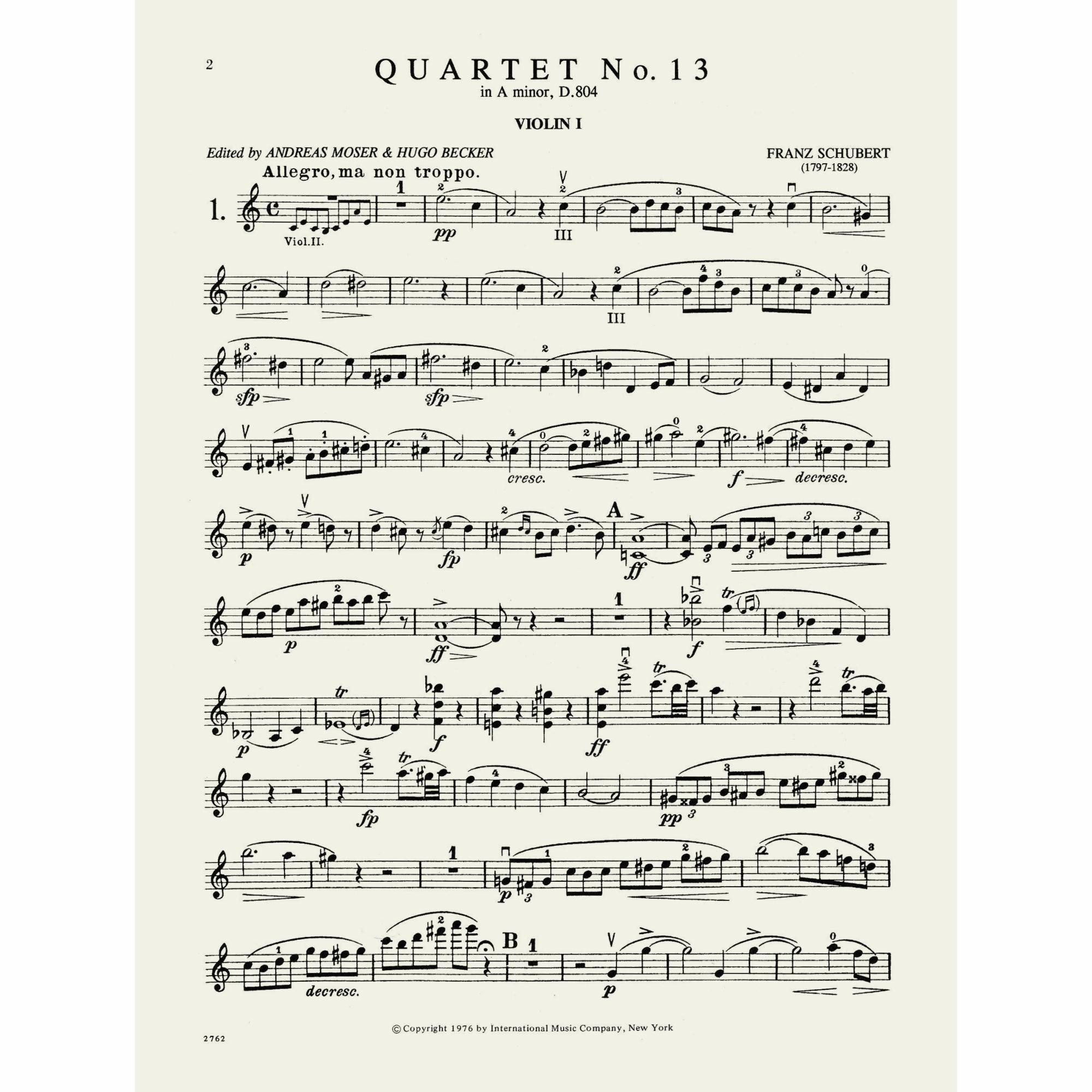 Sample: Violin I (Pg. 2)