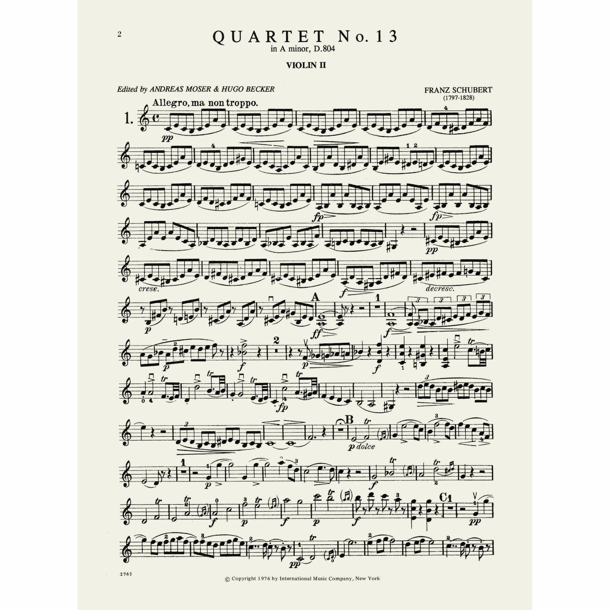 Sample: Violin II (Pg. 2)