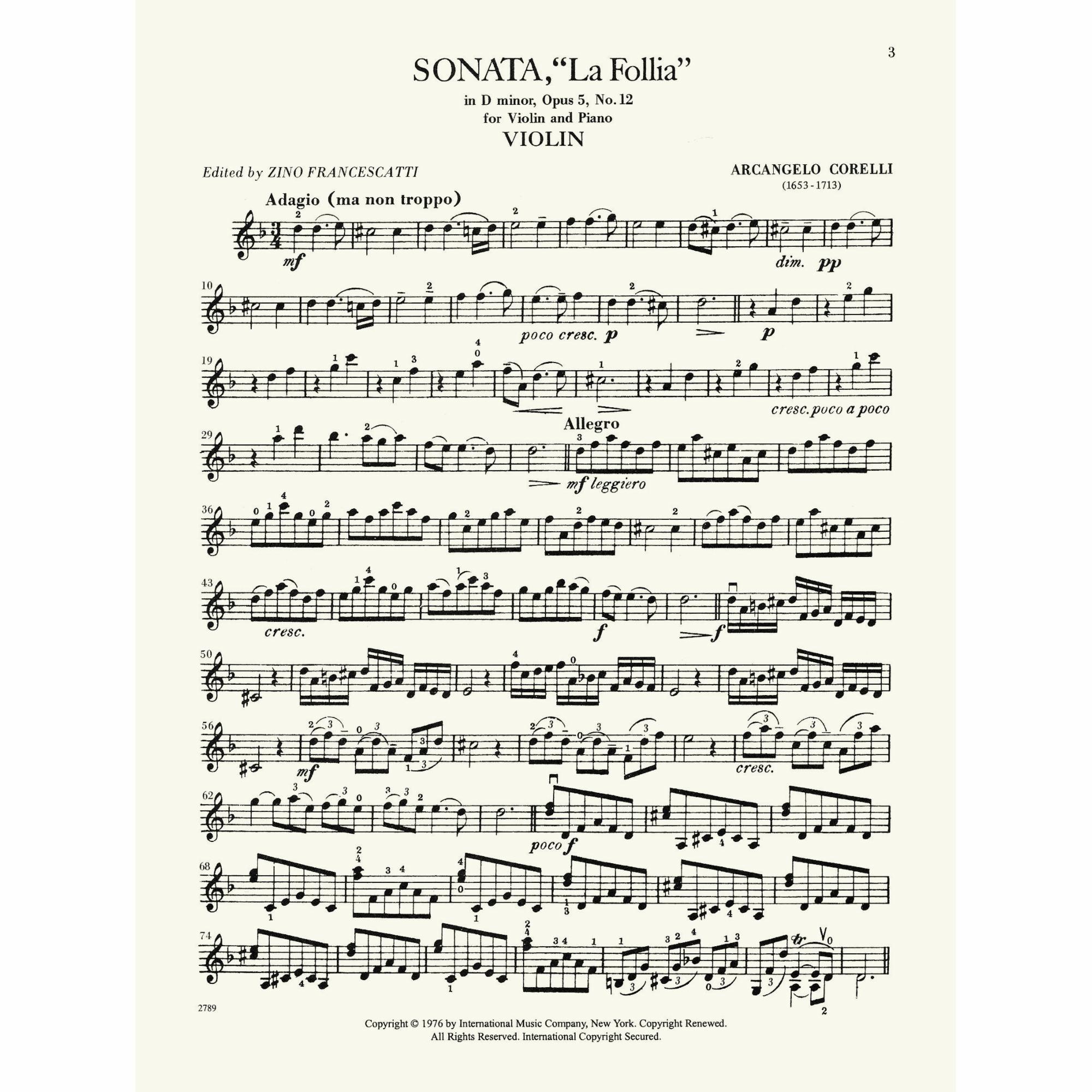 Sample: Violin Part