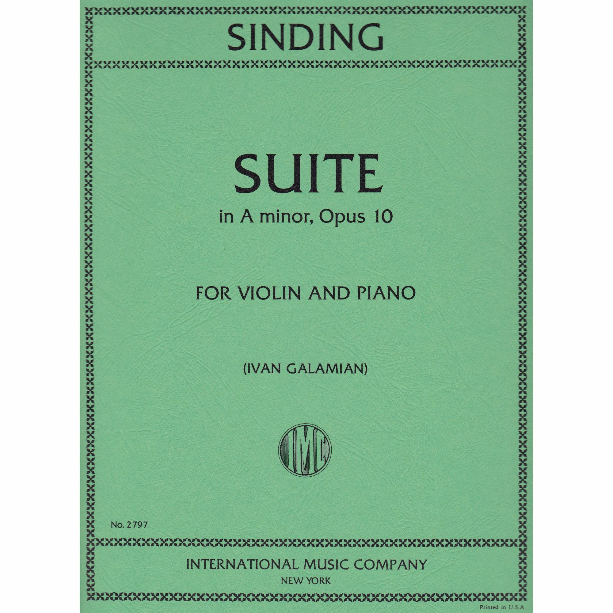 Sinding -- Suite in A Minor, Op. 10 for Violin and Piano